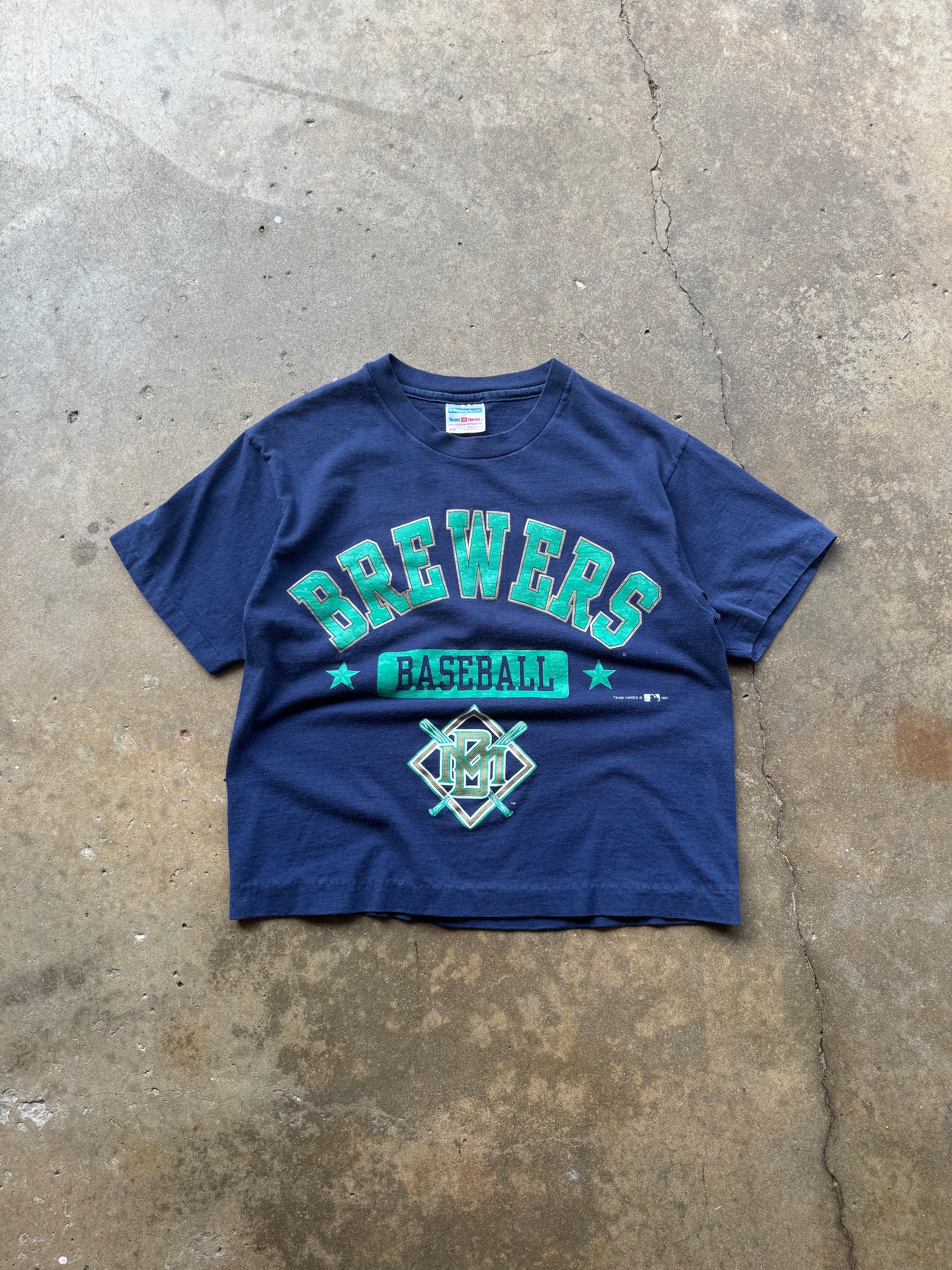 (M) 90s Milwaukee Brewers Cropped Tee