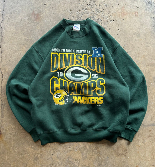 XL - Vintage Green Bay Packers Division Champs Crewneck