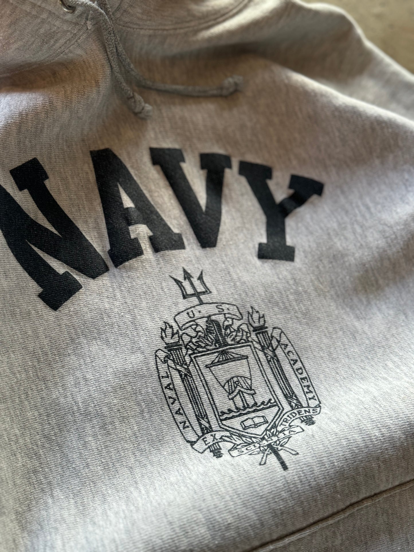 M - 90s Navy reverse weave Hoodie