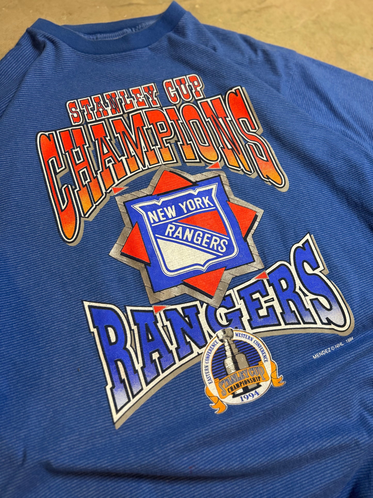 XL - Vintage New York Rangers Stanley Cup Champions Tee