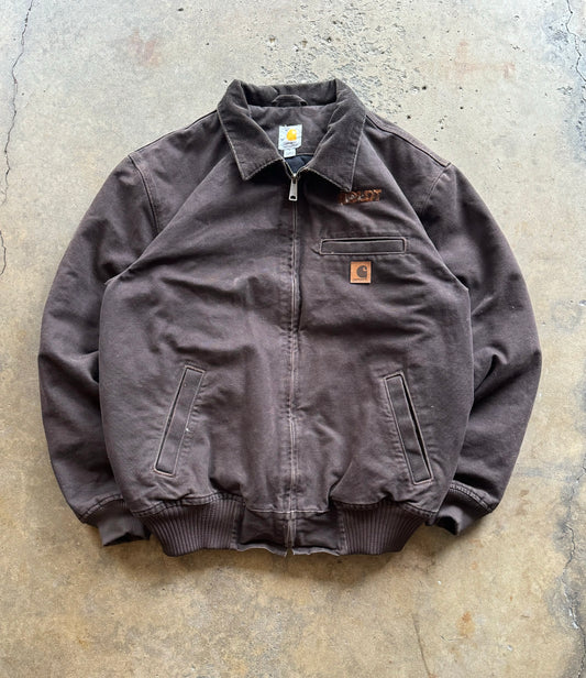 L - Chocolate Brown Carhartt Santa Fe Jacket