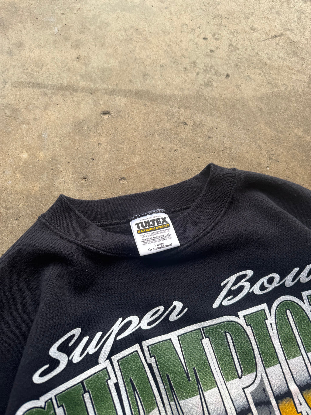 (L) 90s Green Bay Packers Super bowl Graphic Crewneck
