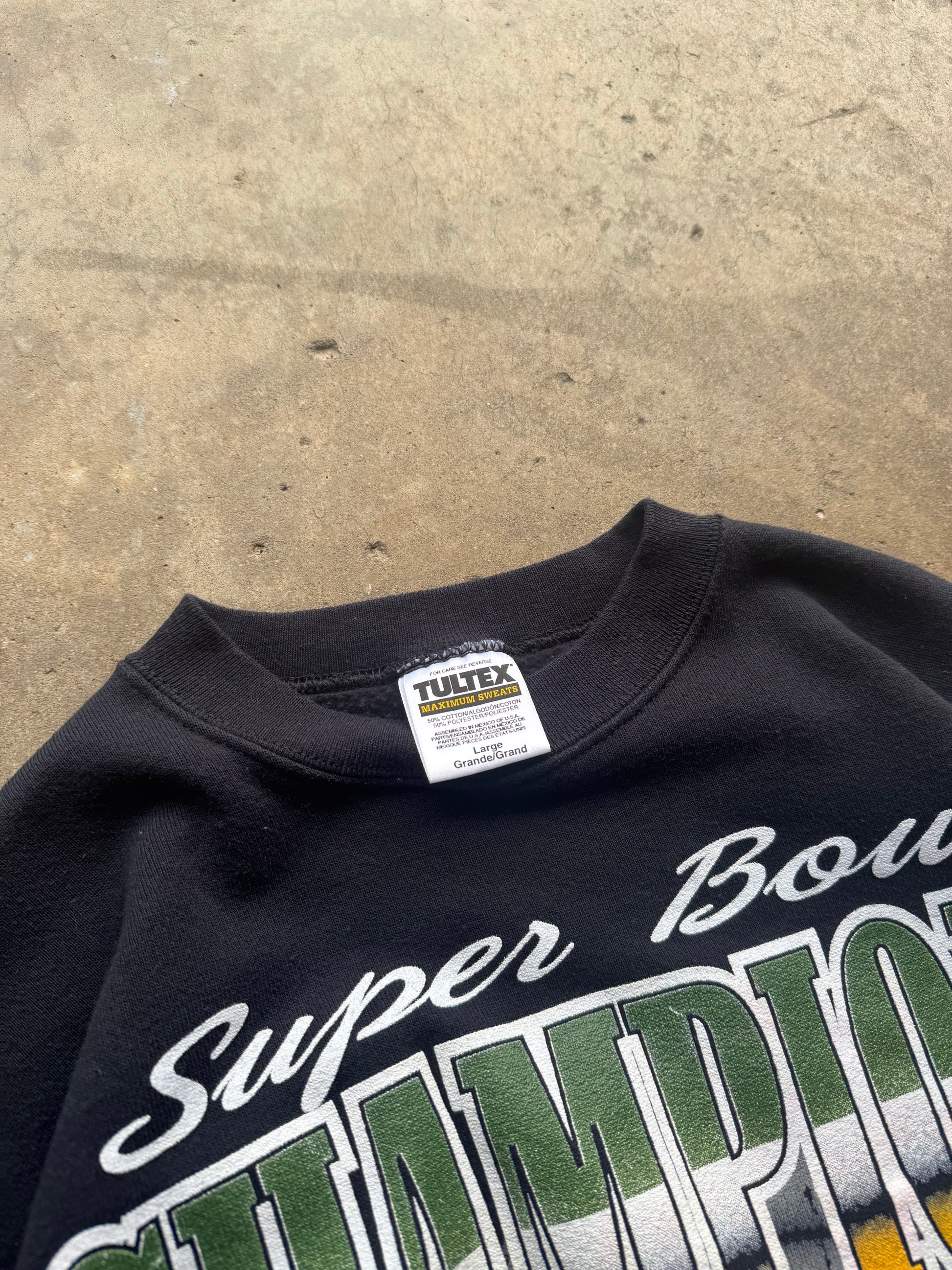 (L) 90s Green Bay Packers Super bowl Graphic Crewneck