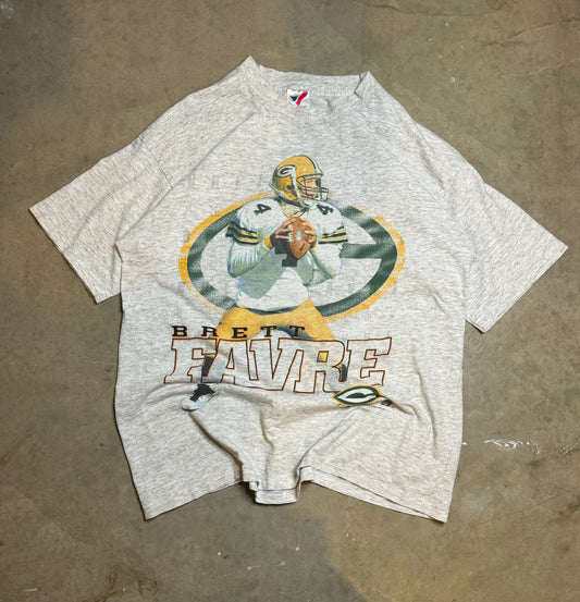 L-90s Packers Brett Favre Thrashed Vintage Tee