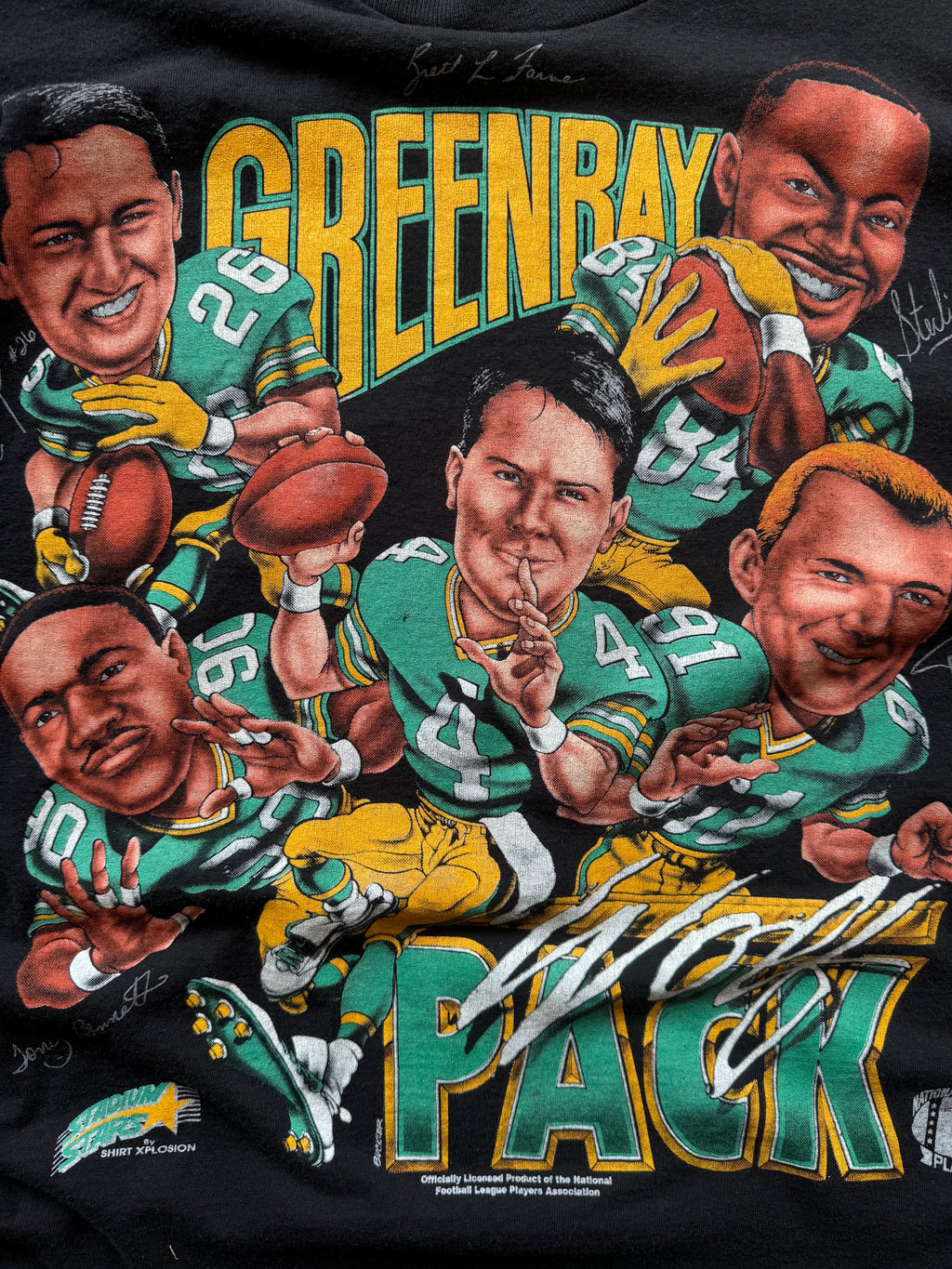 (XL) 90s Green Bay Packers Team Caricature Tee