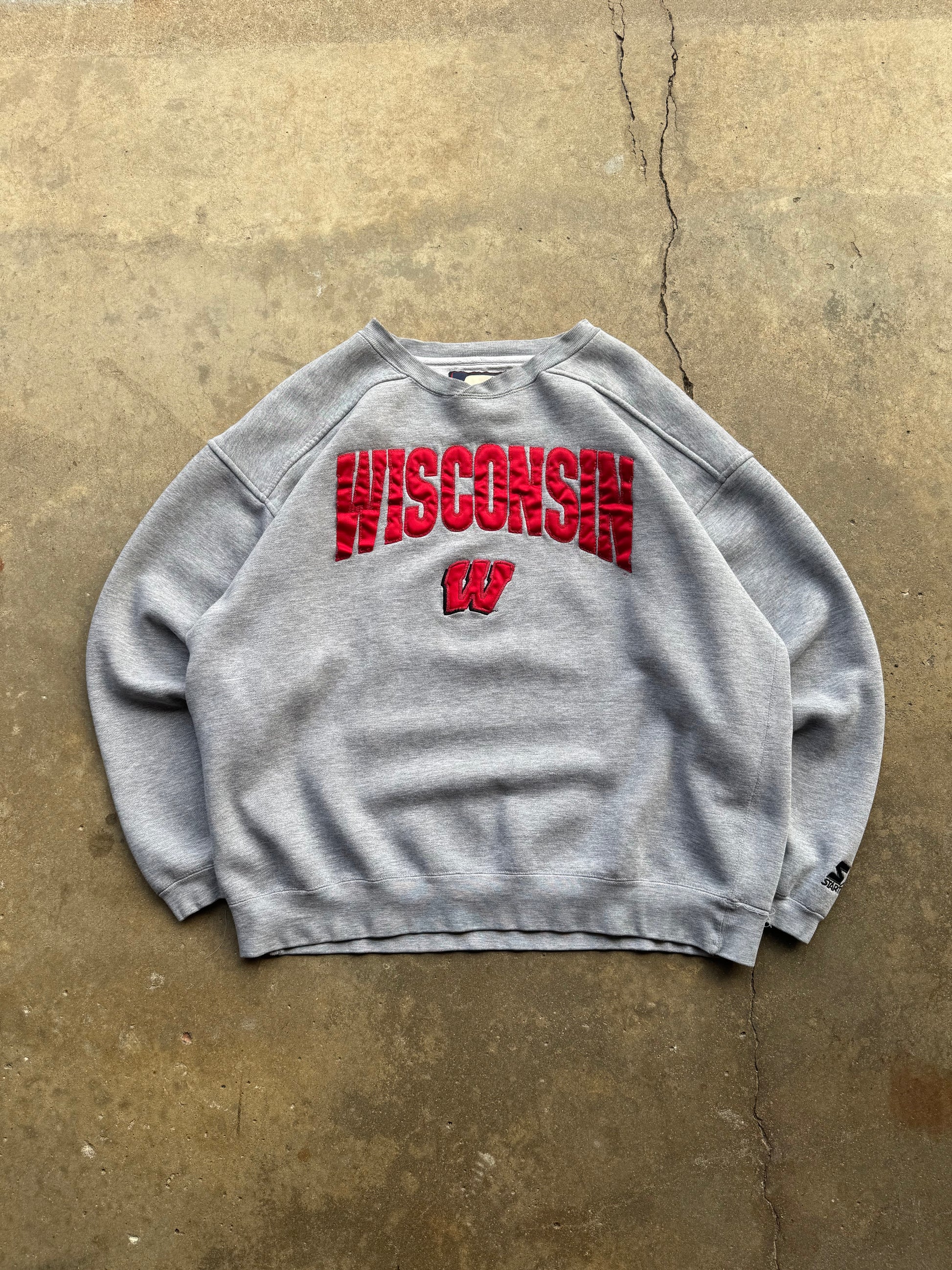(XL) 90s Starter University of Wisconsin Crewneck