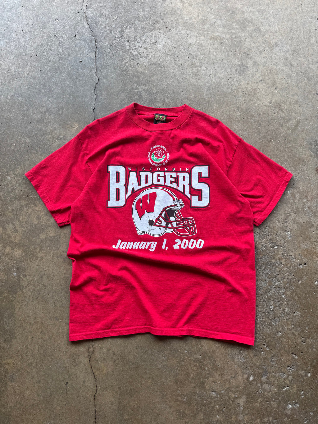 (XL) 00s Wisconsin Badgers Rose Bowl Tee