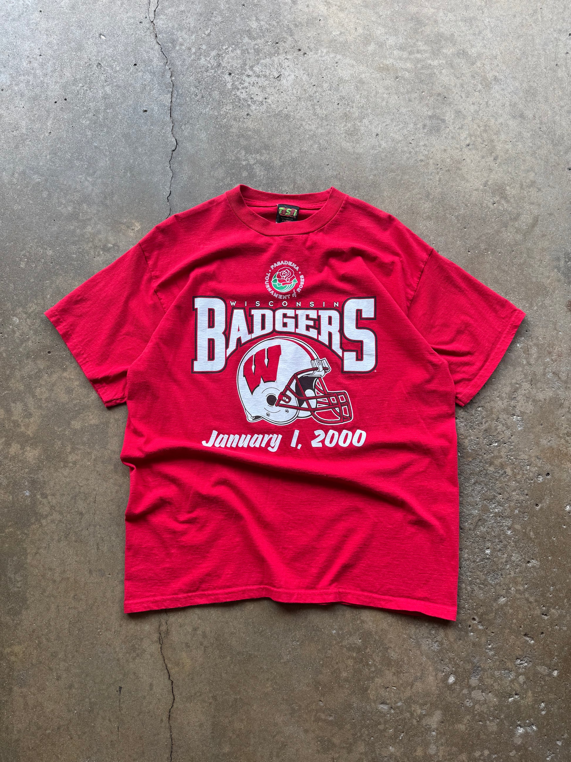 (XL) 00s Wisconsin Badgers Rose Bowl Tee