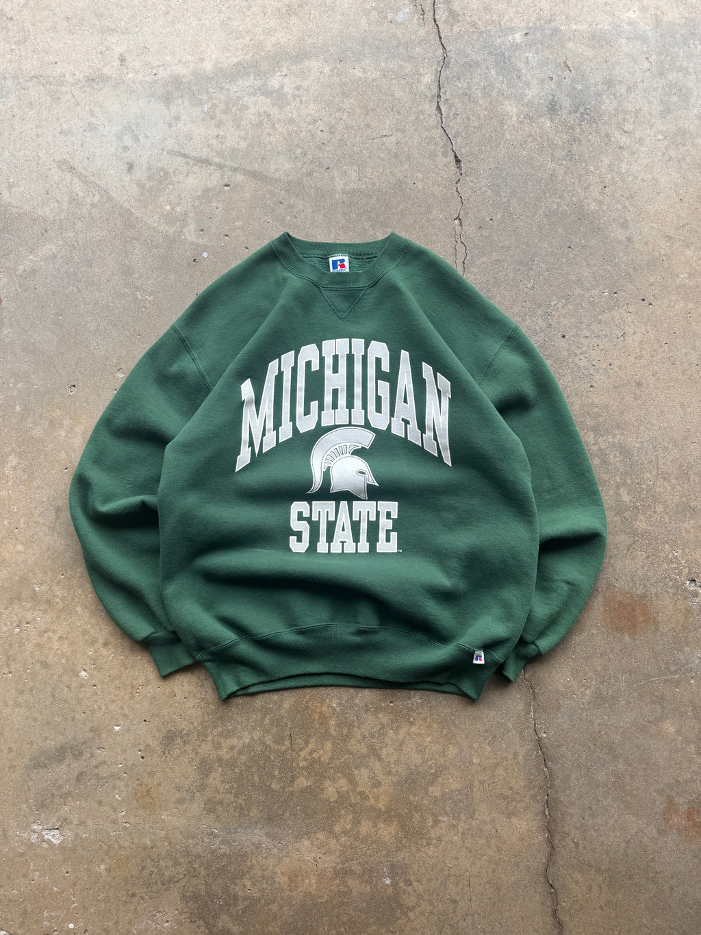 (XL) 90s Michigan State Russell Athletic Crewneck