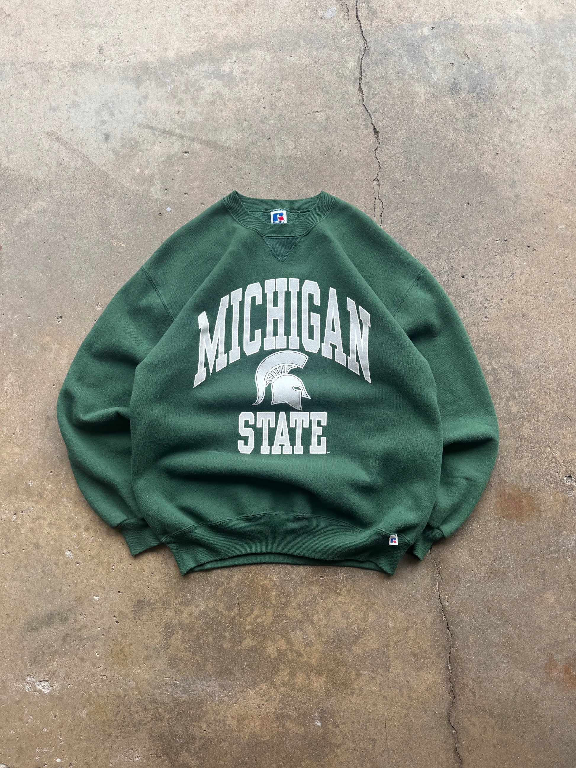 (XL) 90s Michigan State Russell Athletic Crewneck