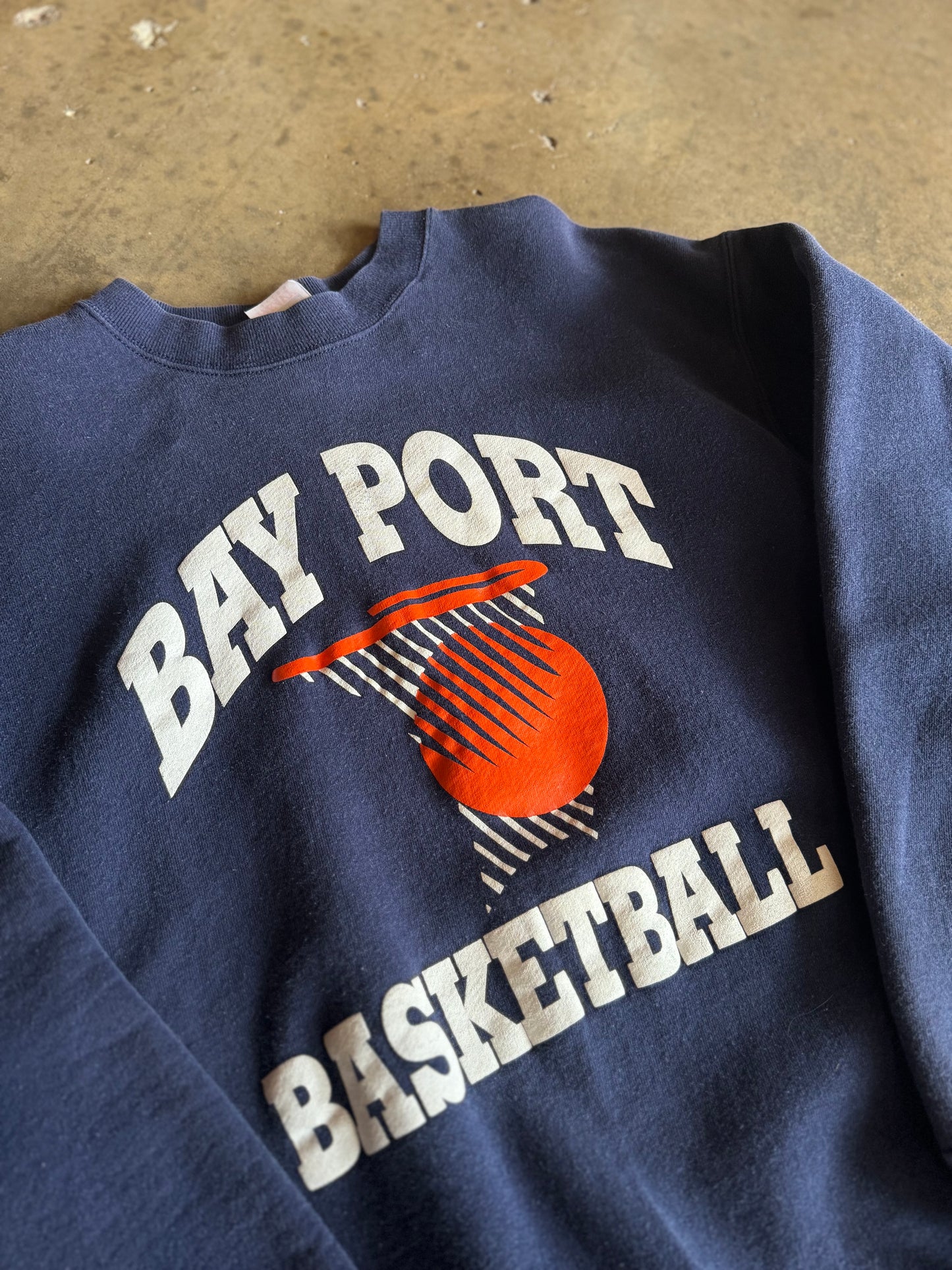 L - 90s Bay Port Pirates Basketball Vintage Crewneck