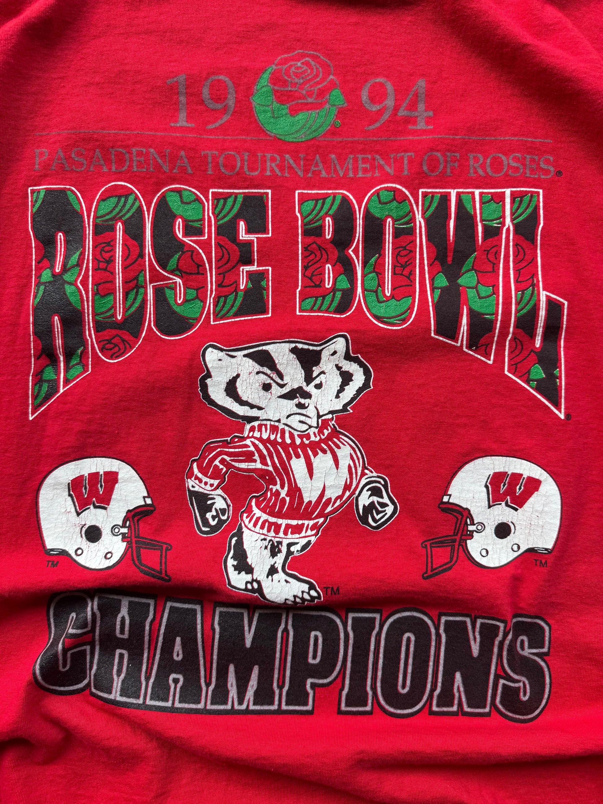 (XL) 90s Wisconsin Badgers Rose Bowl Champs Tee
