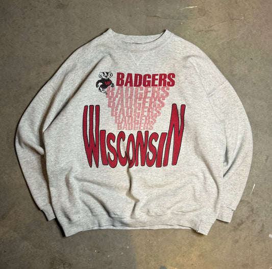 XL - Vintage Wisconsin Badgers Crewneck