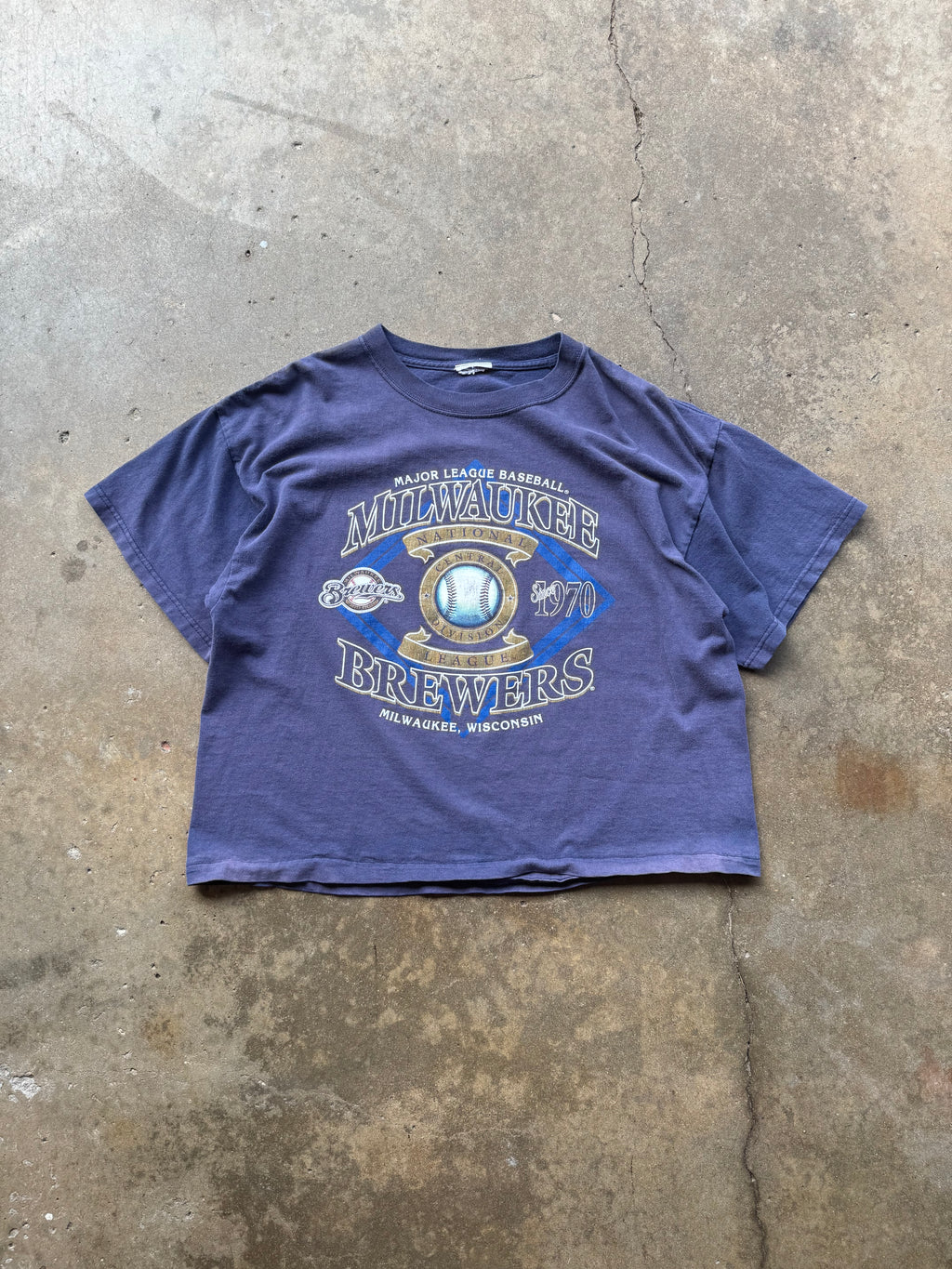 (M) 00s Milwaukee Brewers Cropped Tee