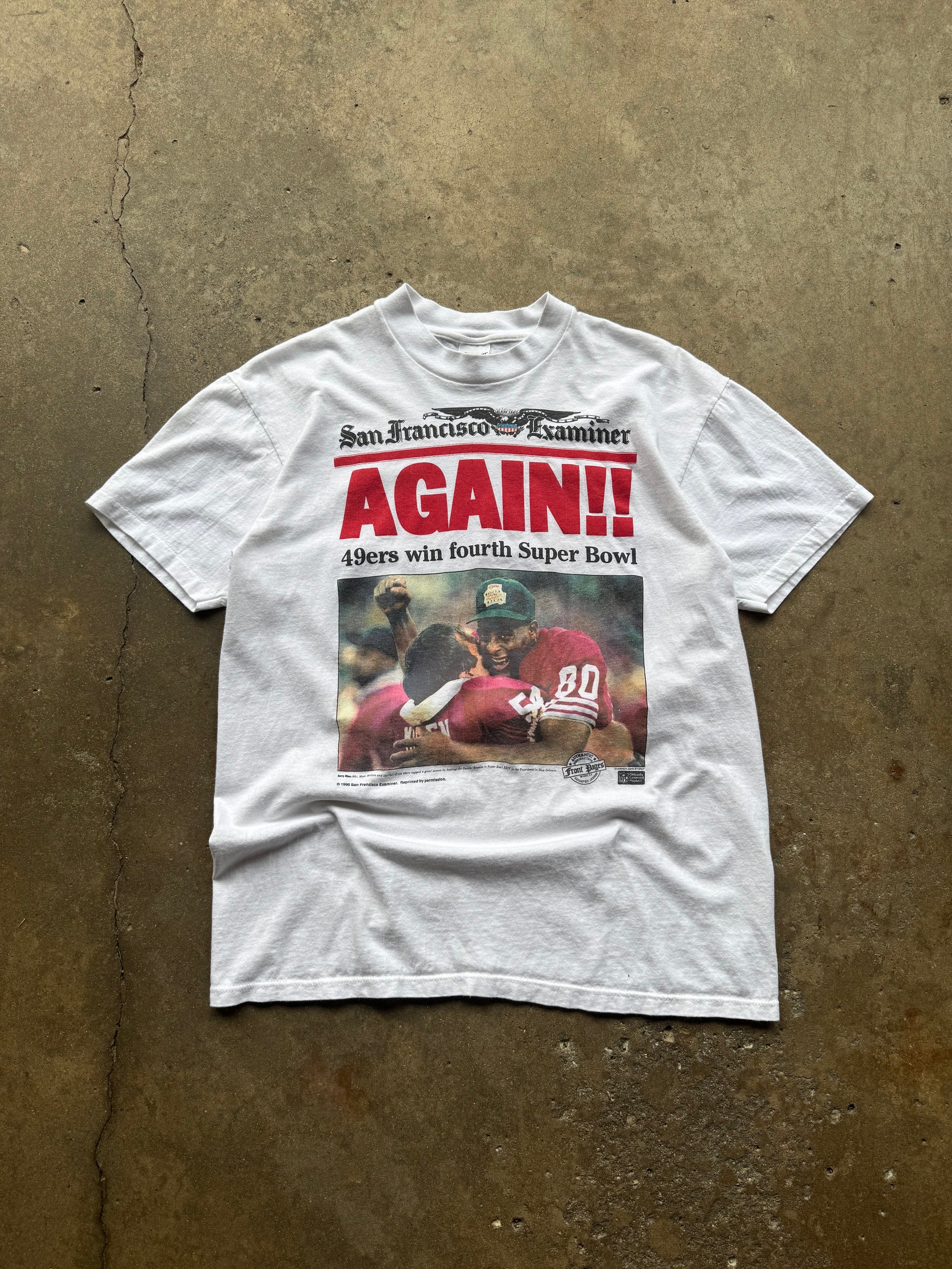 (L) 90s San Francisco 49ers Newspaper Tee