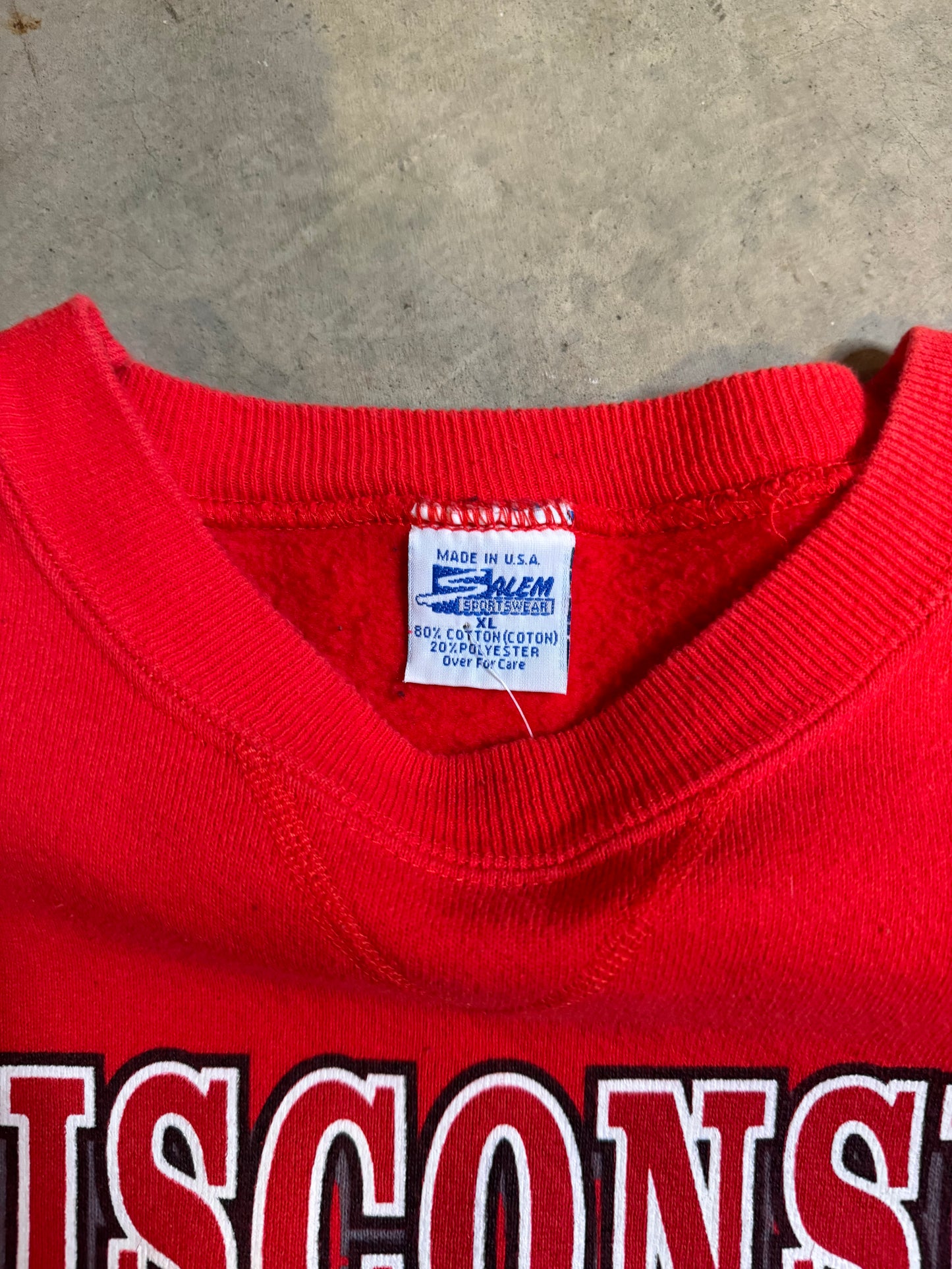 XL - Vintage Wisconsin Badgers Rose Bowl Crewneck