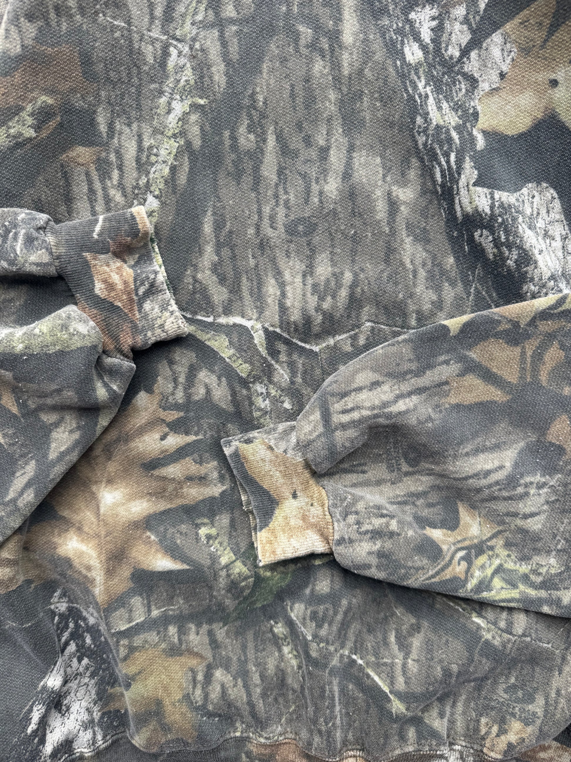 (L) 90s Faded Camo Crewneck