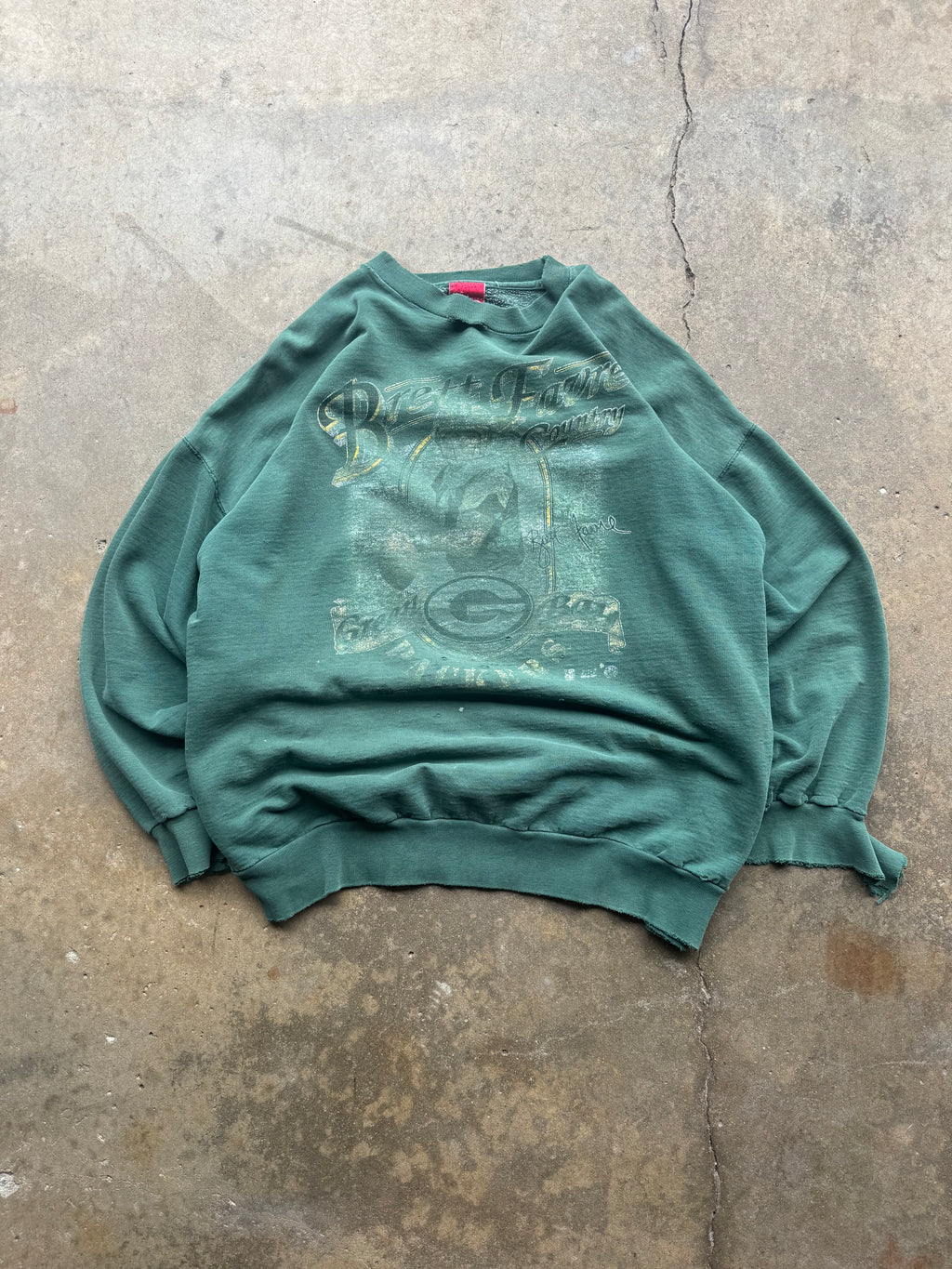 (XXL) 90s Thrashed Green Bay Packers Crewneck