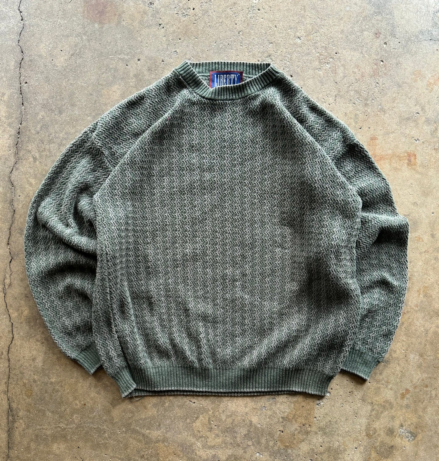 L - Vintage Green knit Sweater