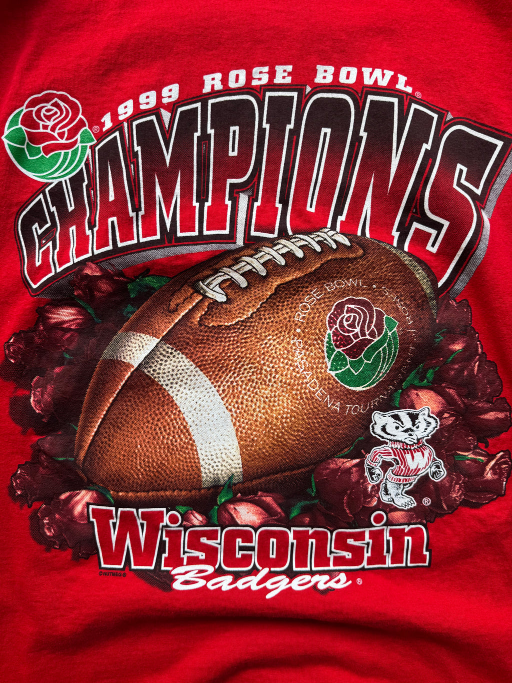 (XXL) 90s Wisconsin Badgers Rose Bowl Champs Graphic Tee