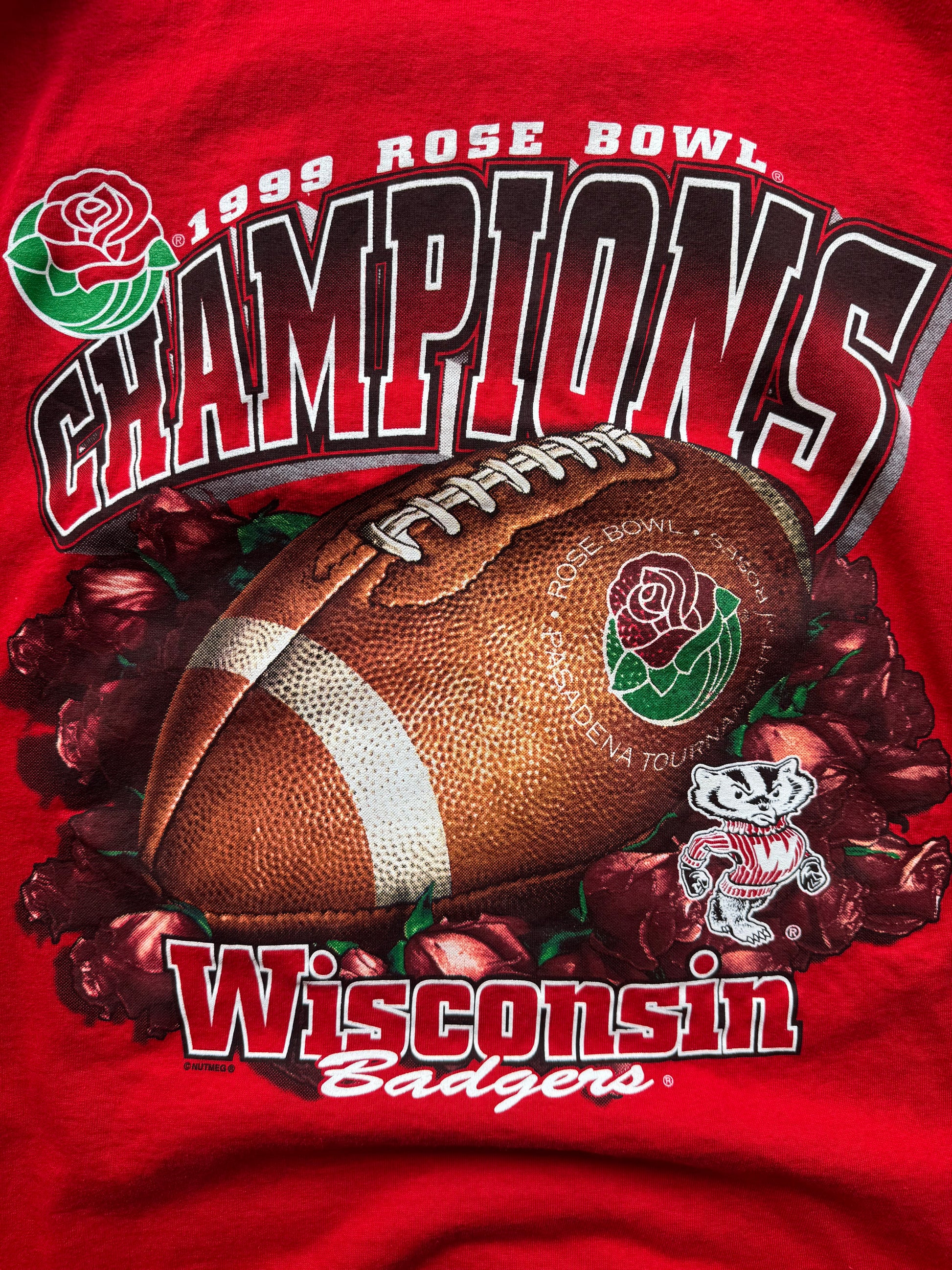 (XXL) 90s Wisconsin Badgers Rose Bowl Champs Graphic Tee