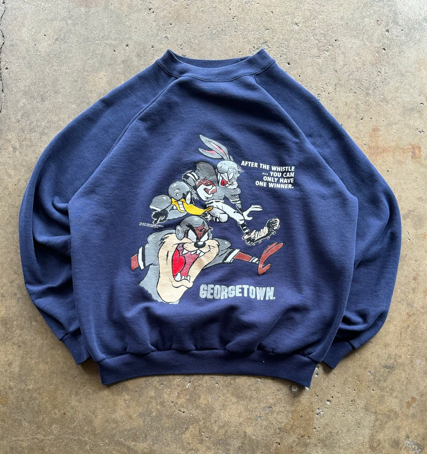 L - Vintage Georgetown Looney Tunes Crewneck