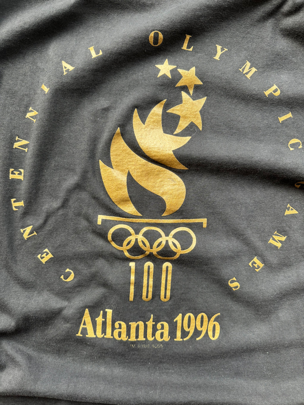 (XL) 90s Black Atlanta Olympics Logo Tee