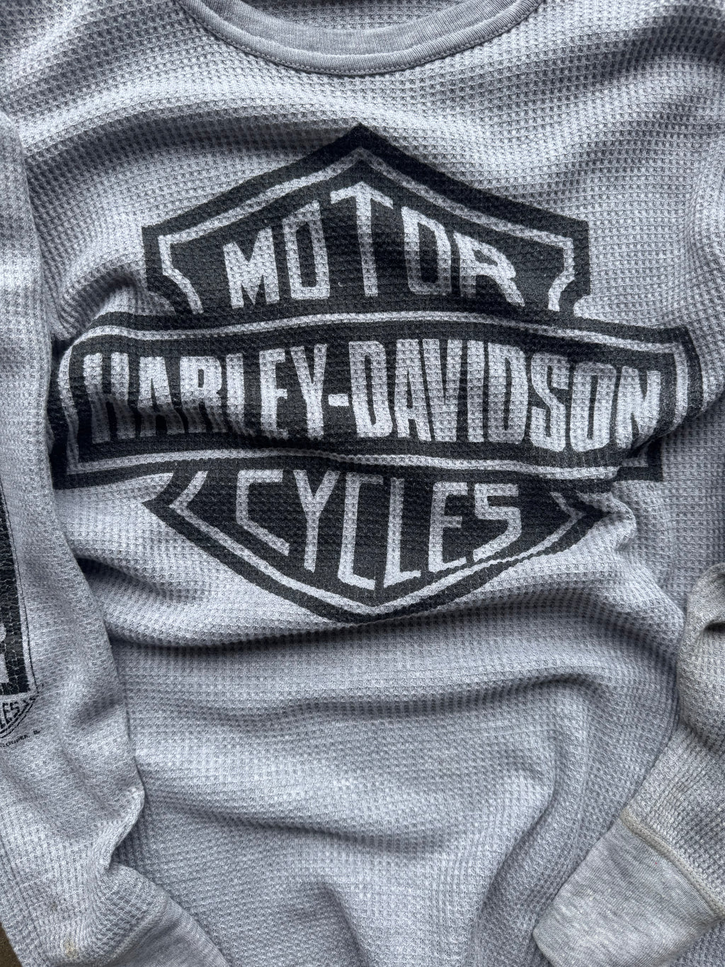 (S) 90s Harley Davidson Long Sleeve Thermal