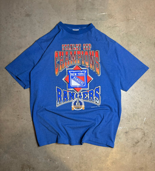 XL - Vintage New York Rangers Stanley Cup Champions Tee