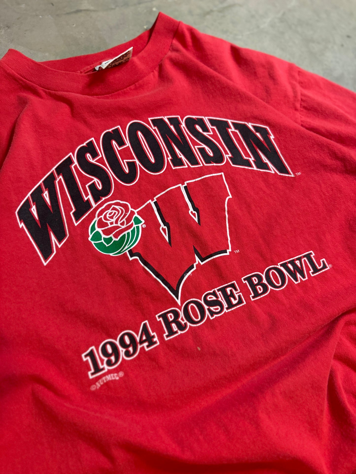 M - Vintage Wisconsin Badgers Rose Bowl Champs Tee