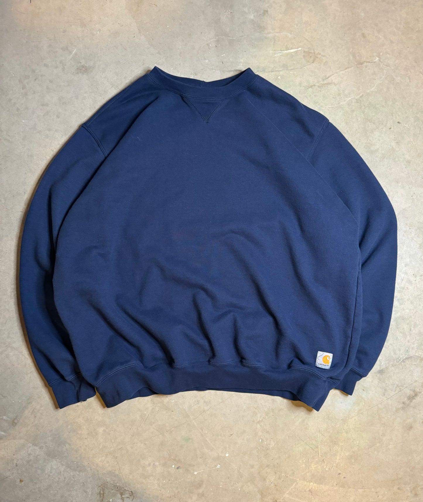 XL - Vintage Dark Blue Carhartt Crewneck