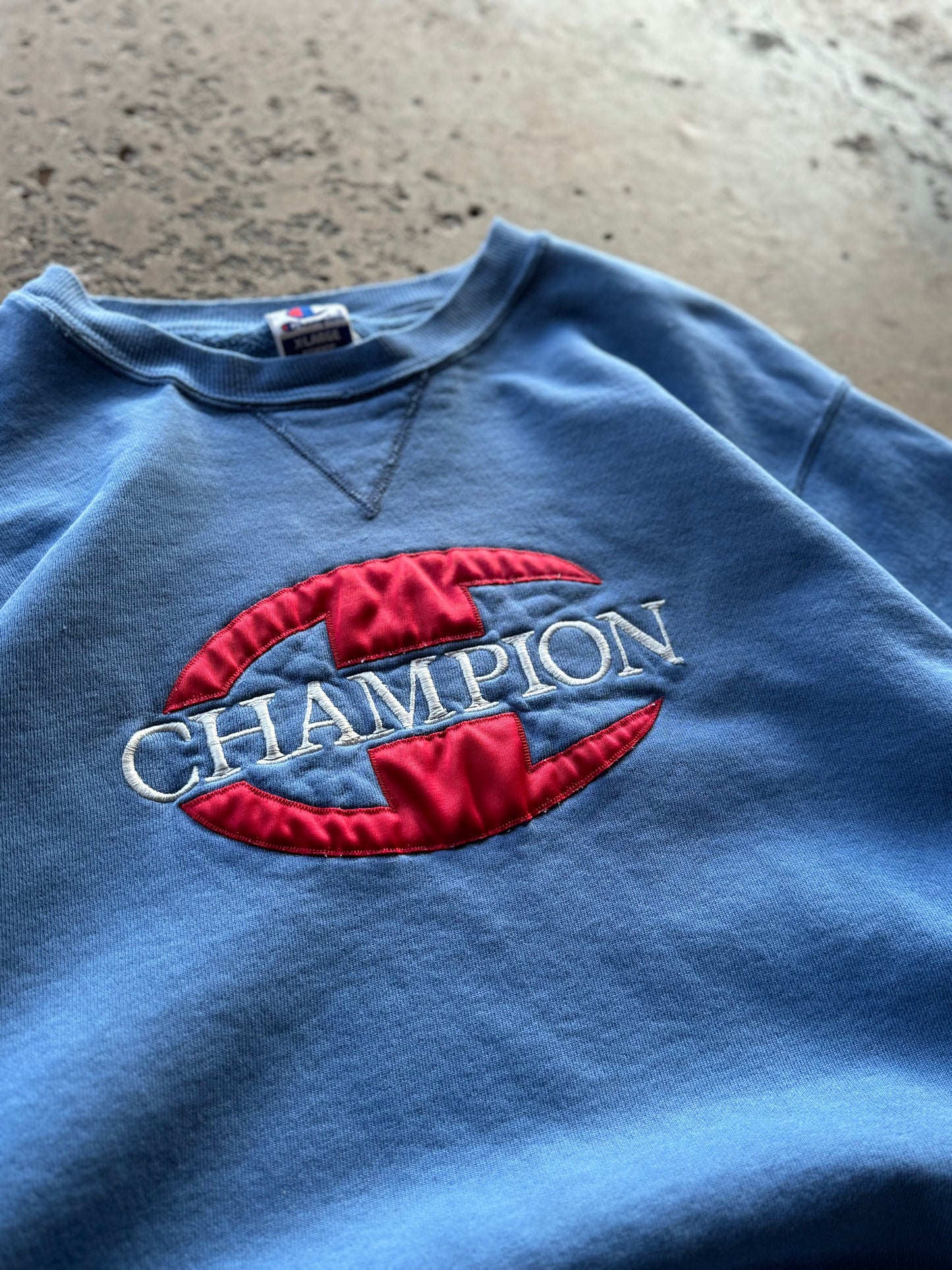 XL - 90s Faded & Thrashed Champion Crewneck