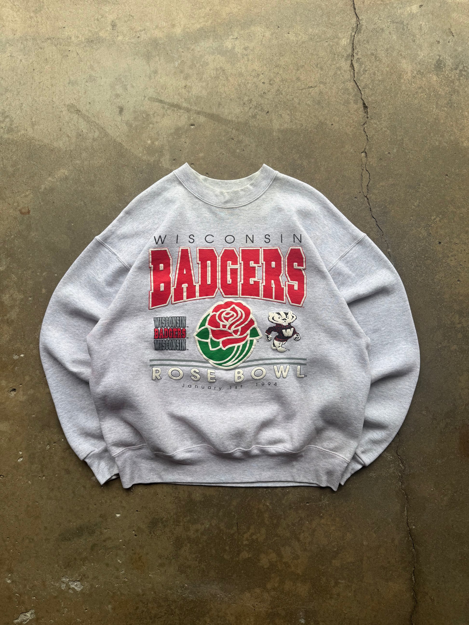 (L) 90s Wisconsin Badgers Rose Bowl Crewneck