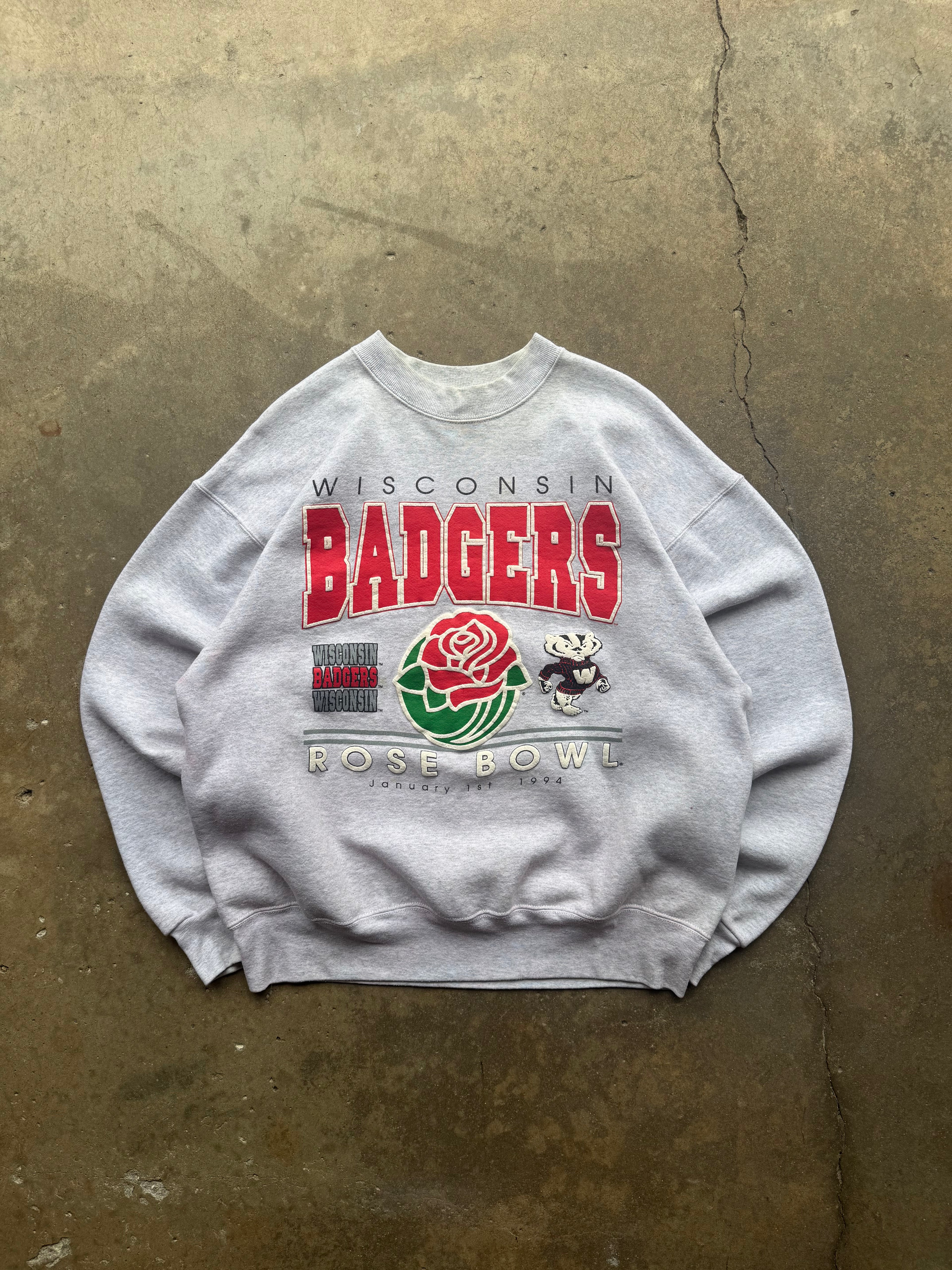 (L) 90s Wisconsin Badgers Rose Bowl Crewneck