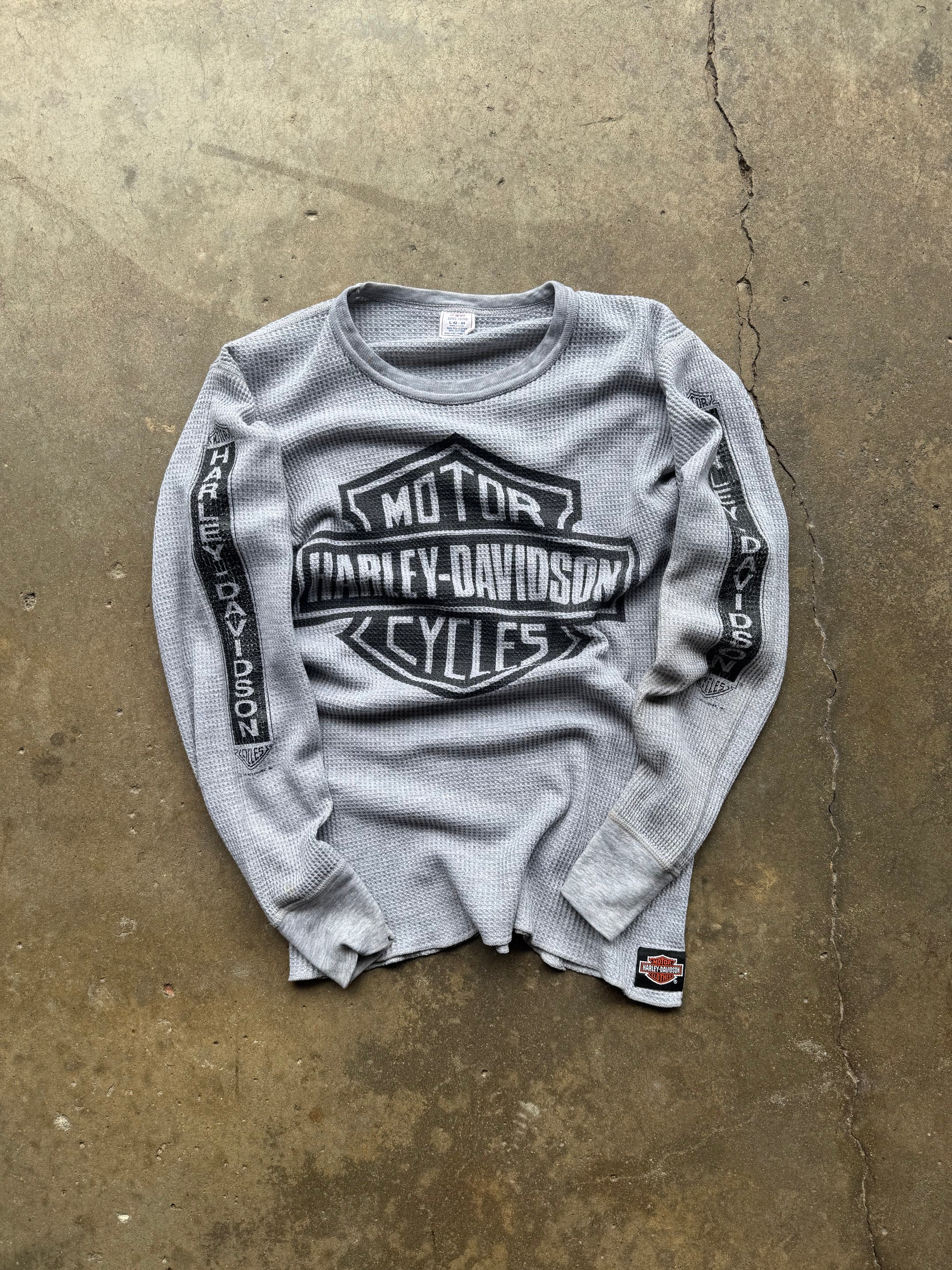 (S) 90s Harley Davidson Long Sleeve Thermal