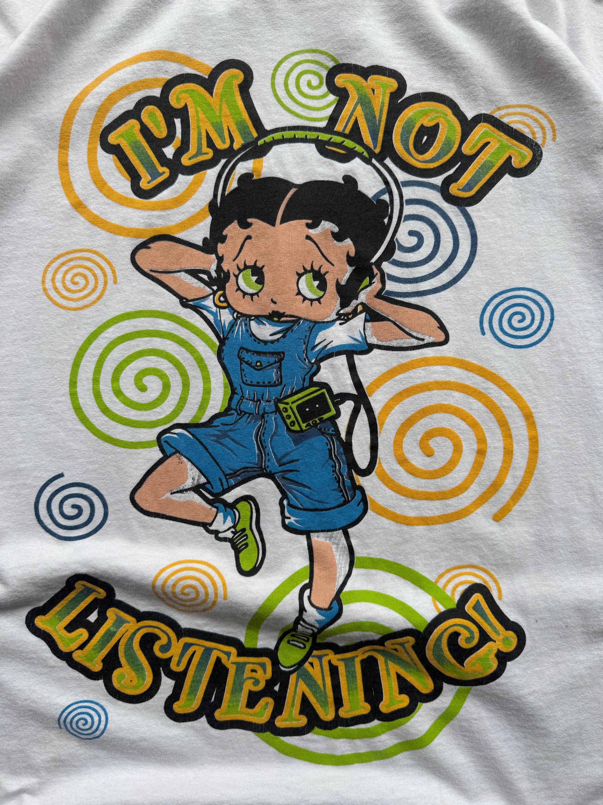 (L) 90s Betty Boop "I'm not listening" Tee