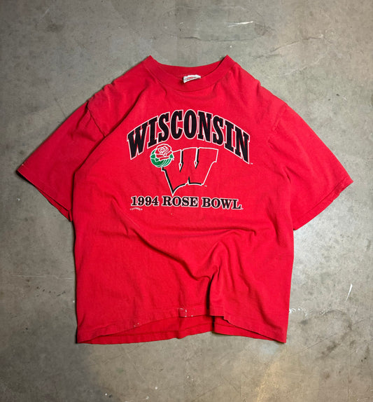 M - Vintage Wisconsin Badgers Rose Bowl Champs Tee