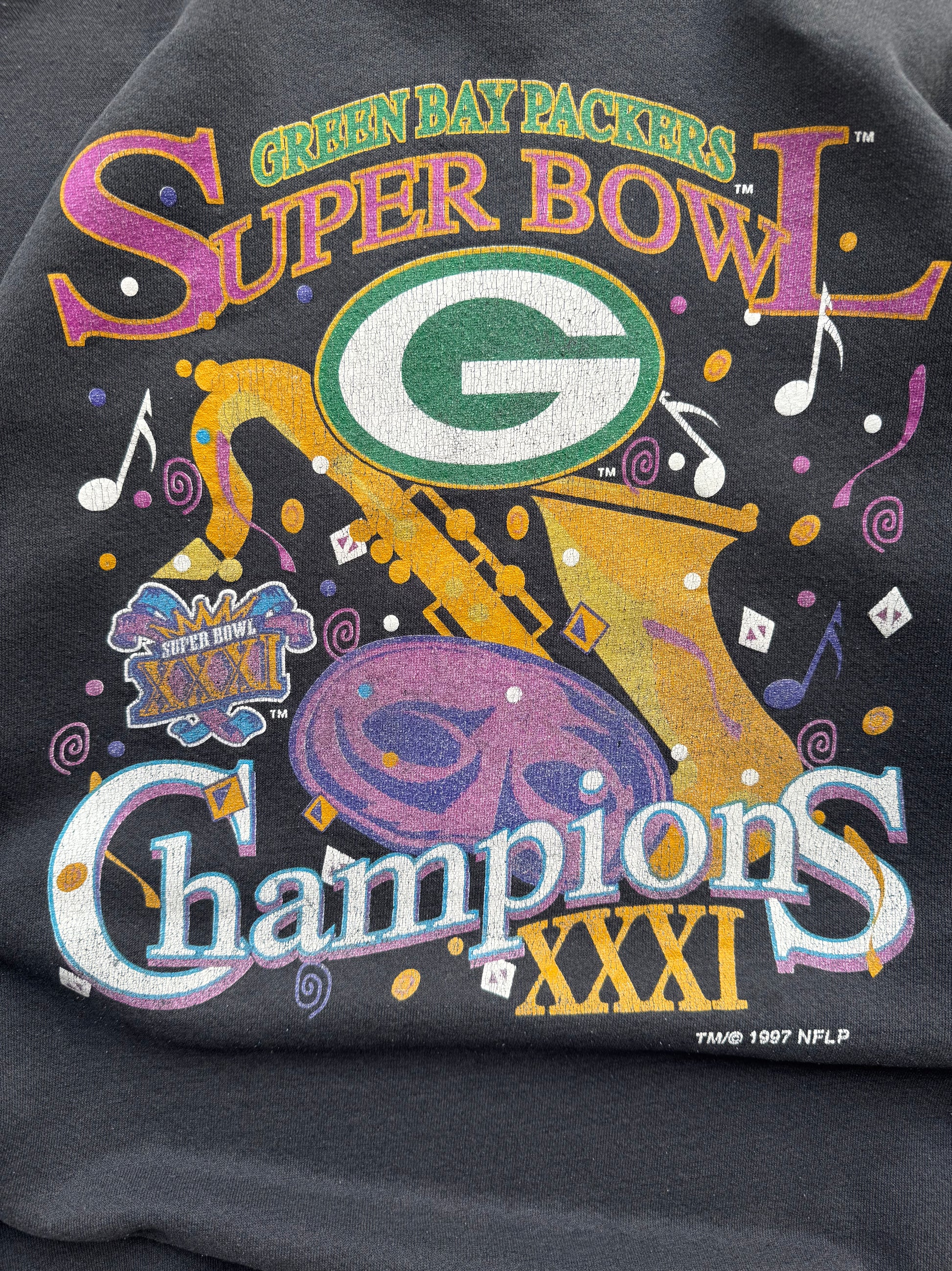 (XXL) 90s Green Bay Packers Super Bowl Crewneck