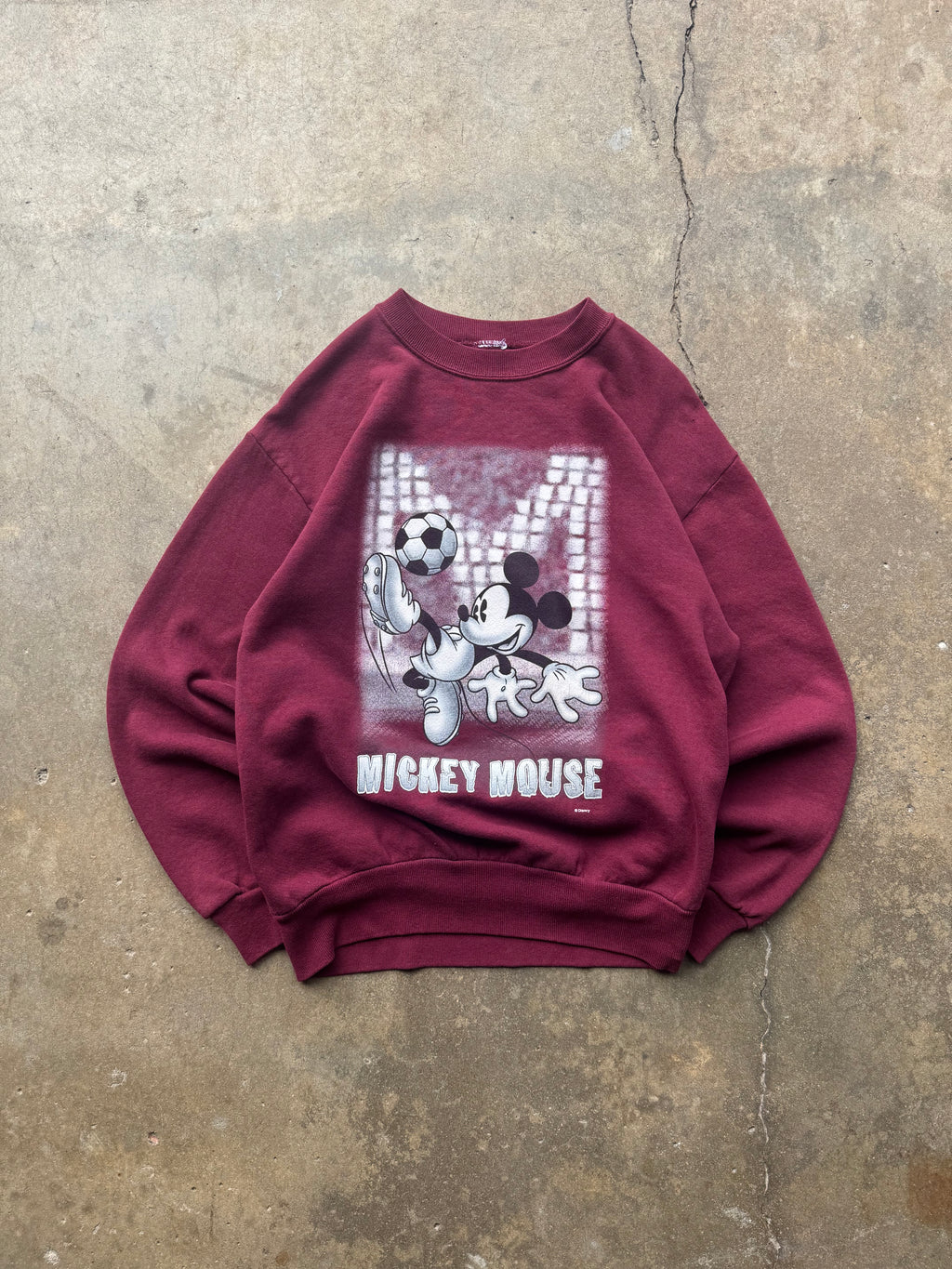(S) 90s Mickey Mouse Soccer Crewneck