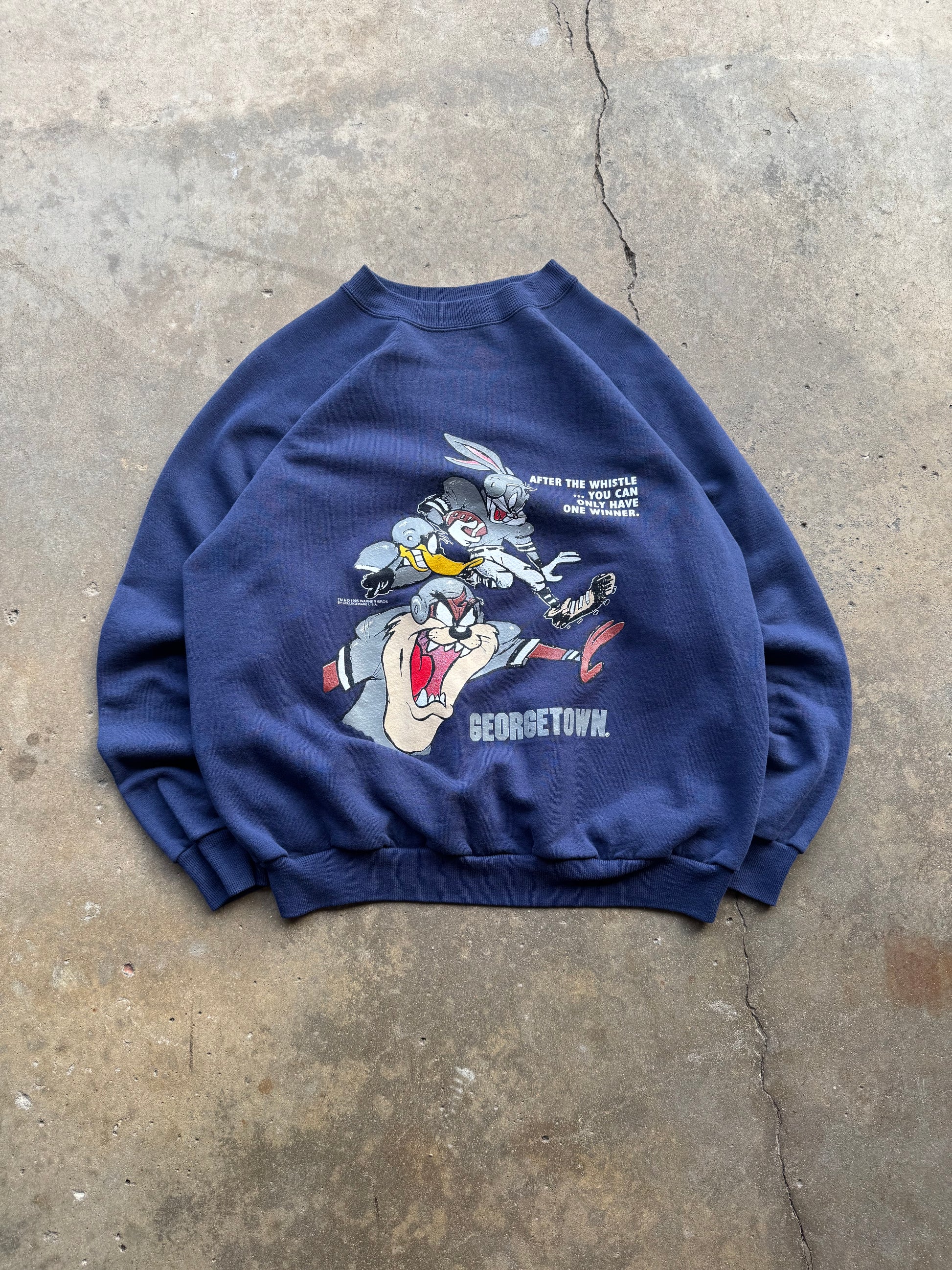(L) 90s Georgetown University Loony Tunes Crewneck