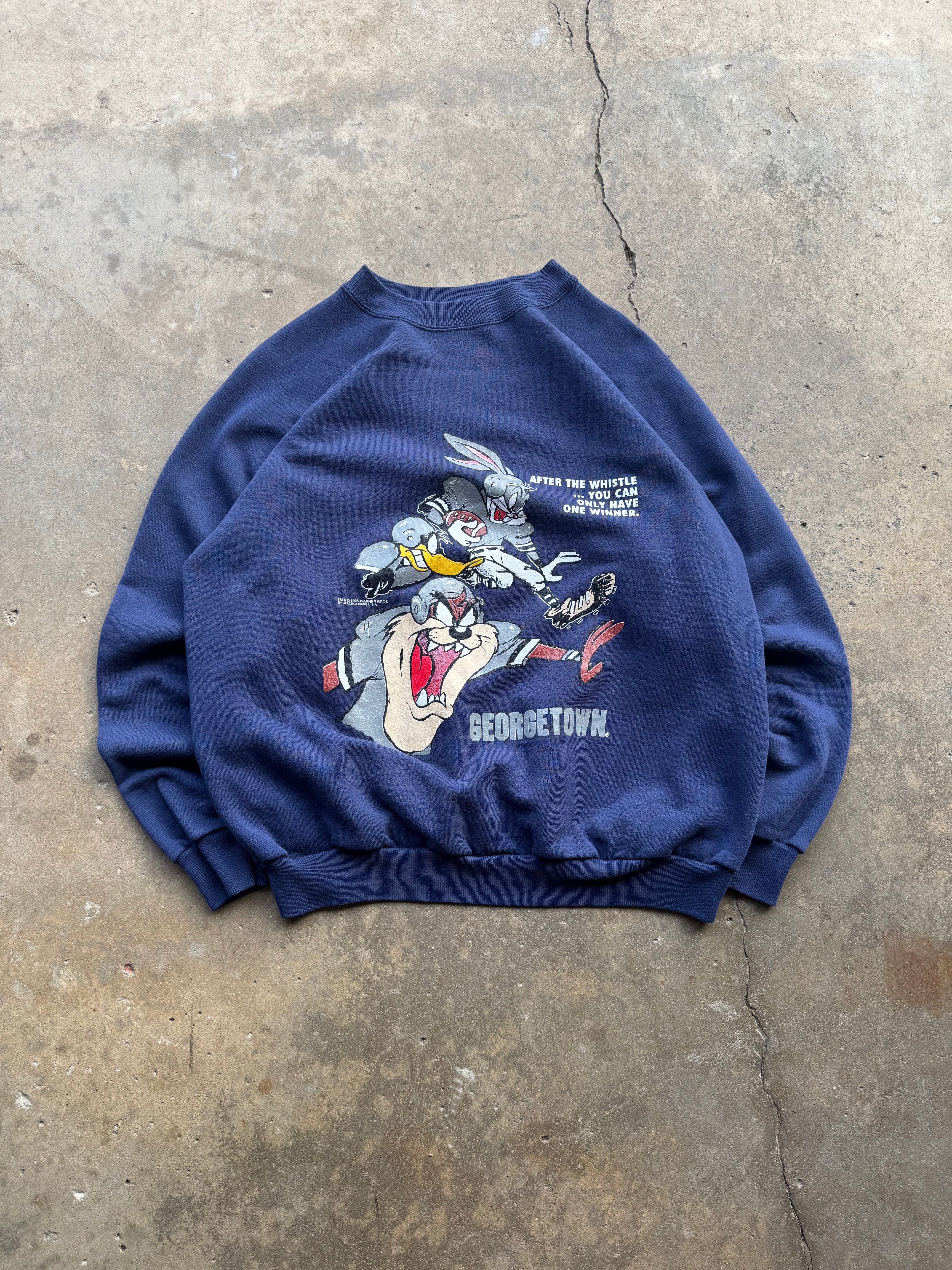 (L) 90s Georgetown University Loony Tunes Crewneck