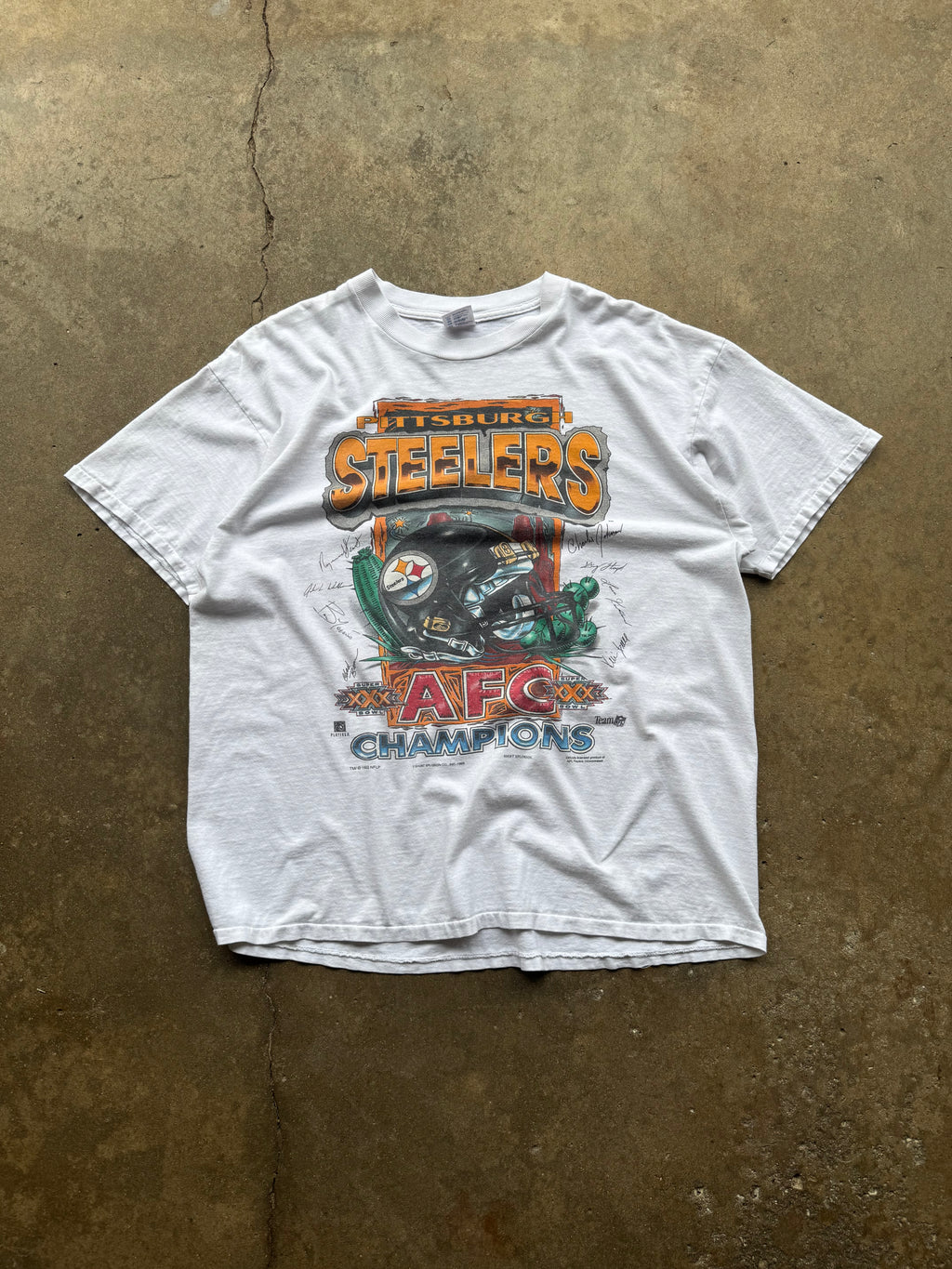 (XL) 90s Pittsburgh Steelers AFC Champs Graphic Tee