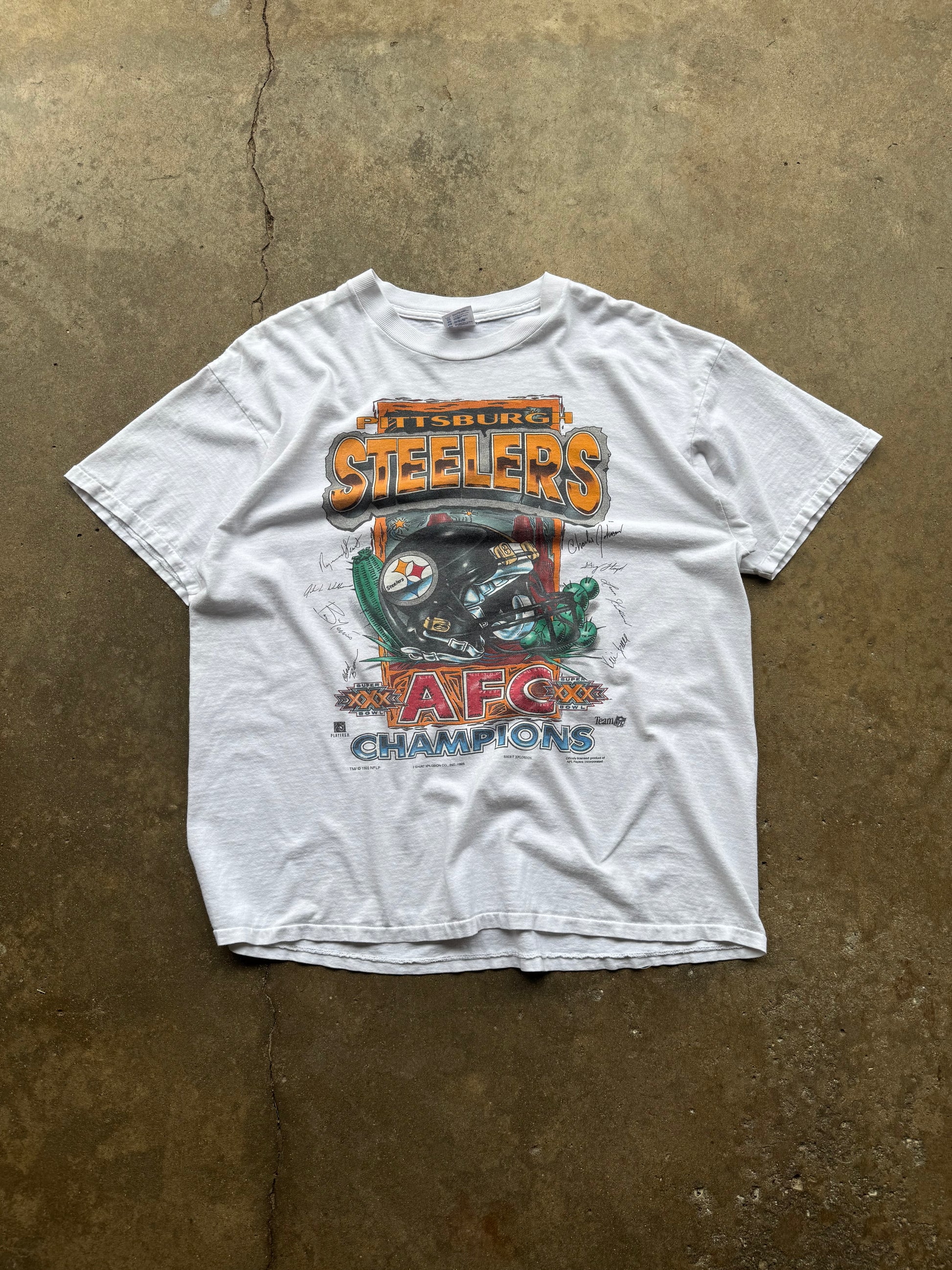 (XL) 90s Pittsburgh Steelers AFC Champs Graphic Tee