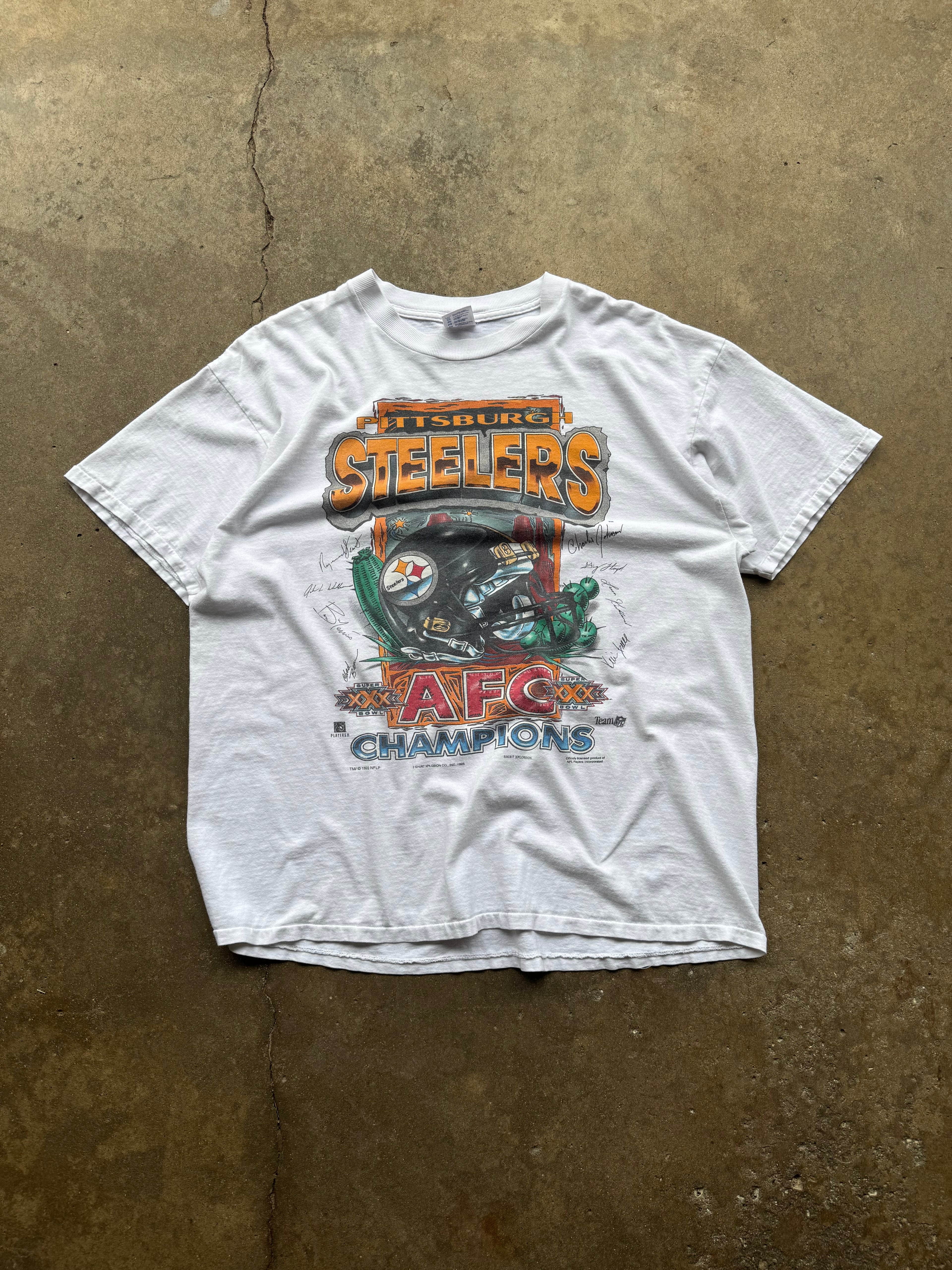 (XL) 90s Pittsburgh Steelers AFC Champs Graphic Tee