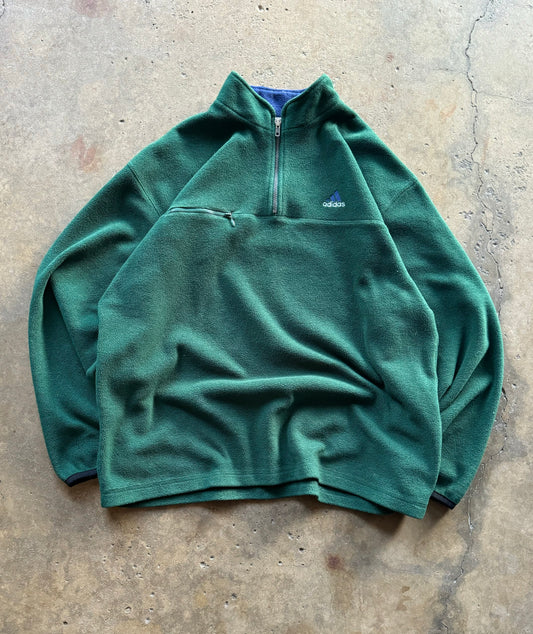 XL - Vintage Adidas 3/4 Zip Fleece