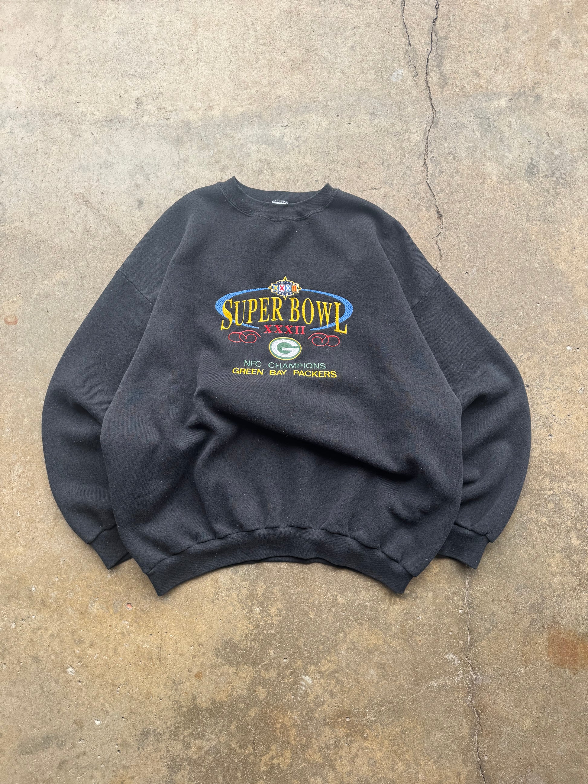 (XL) 90s Green Bay Packers Super Bowl Crewneck