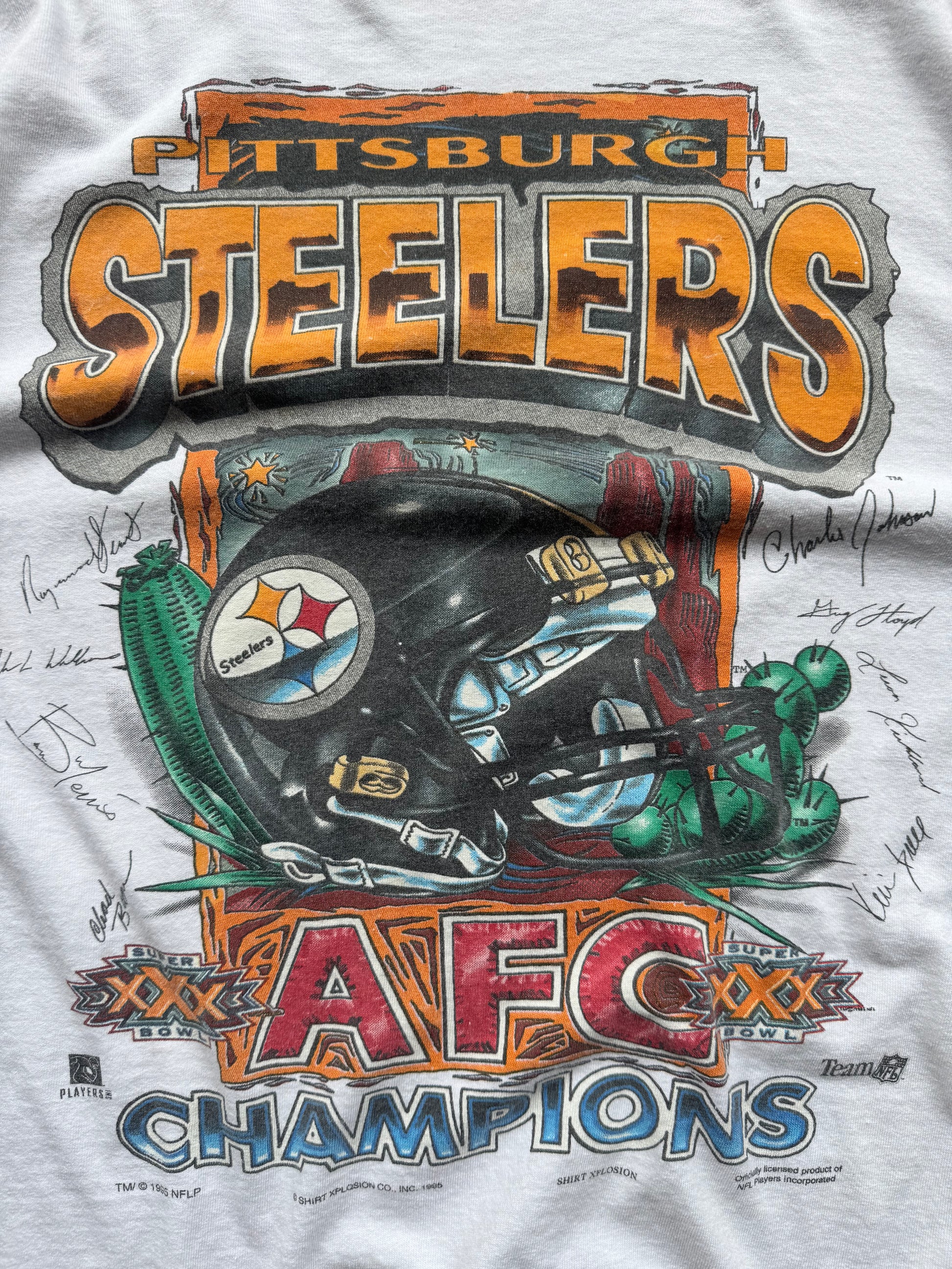 (XL) 90s Pittsburgh Steelers AFC Champs Graphic Tee