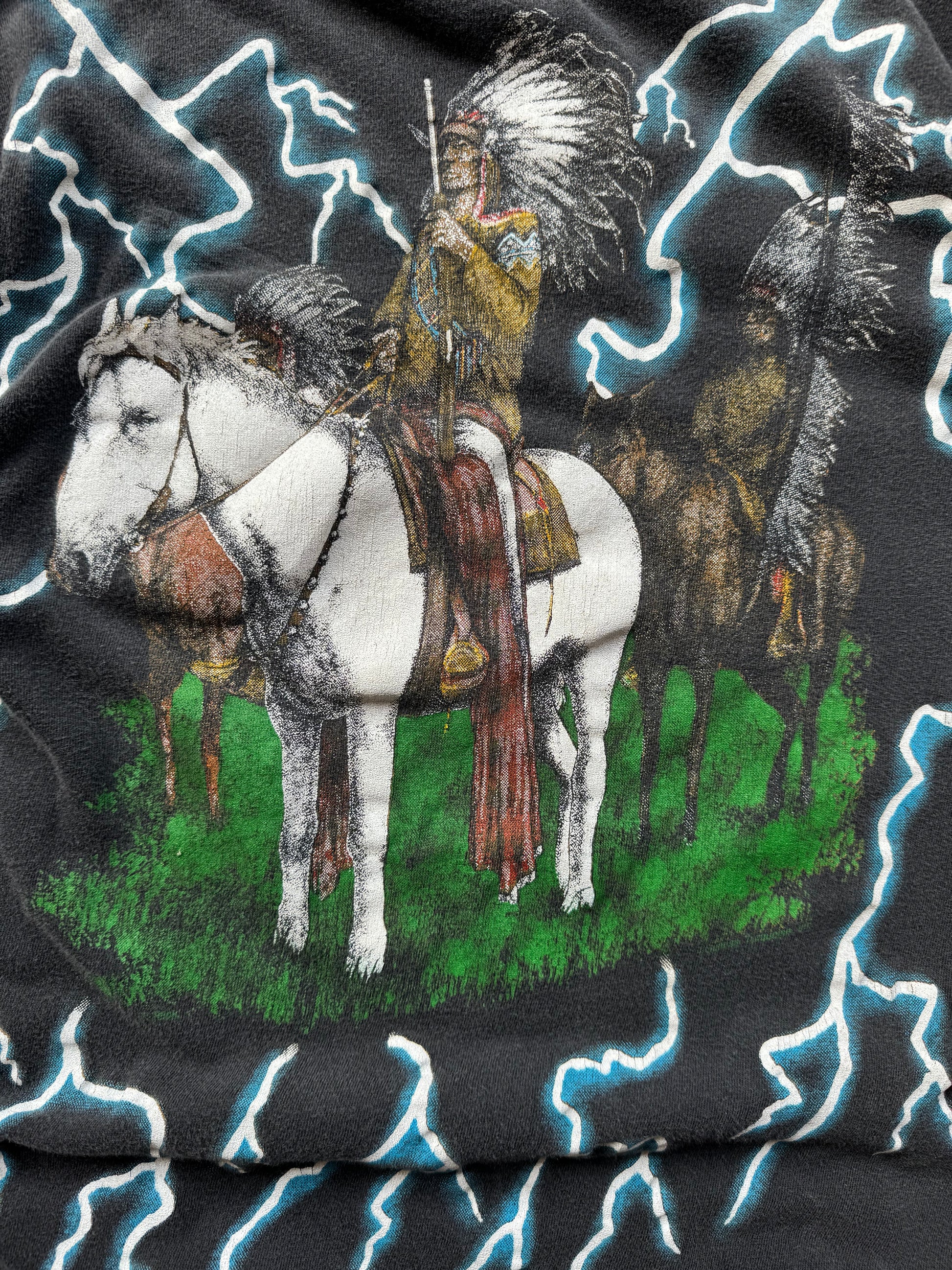 (M) 90s American Thunder Lightning Tee