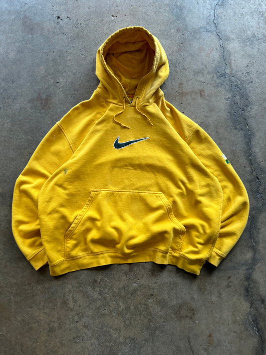 XXL - Vintage Green And Gold Nike Hoodie