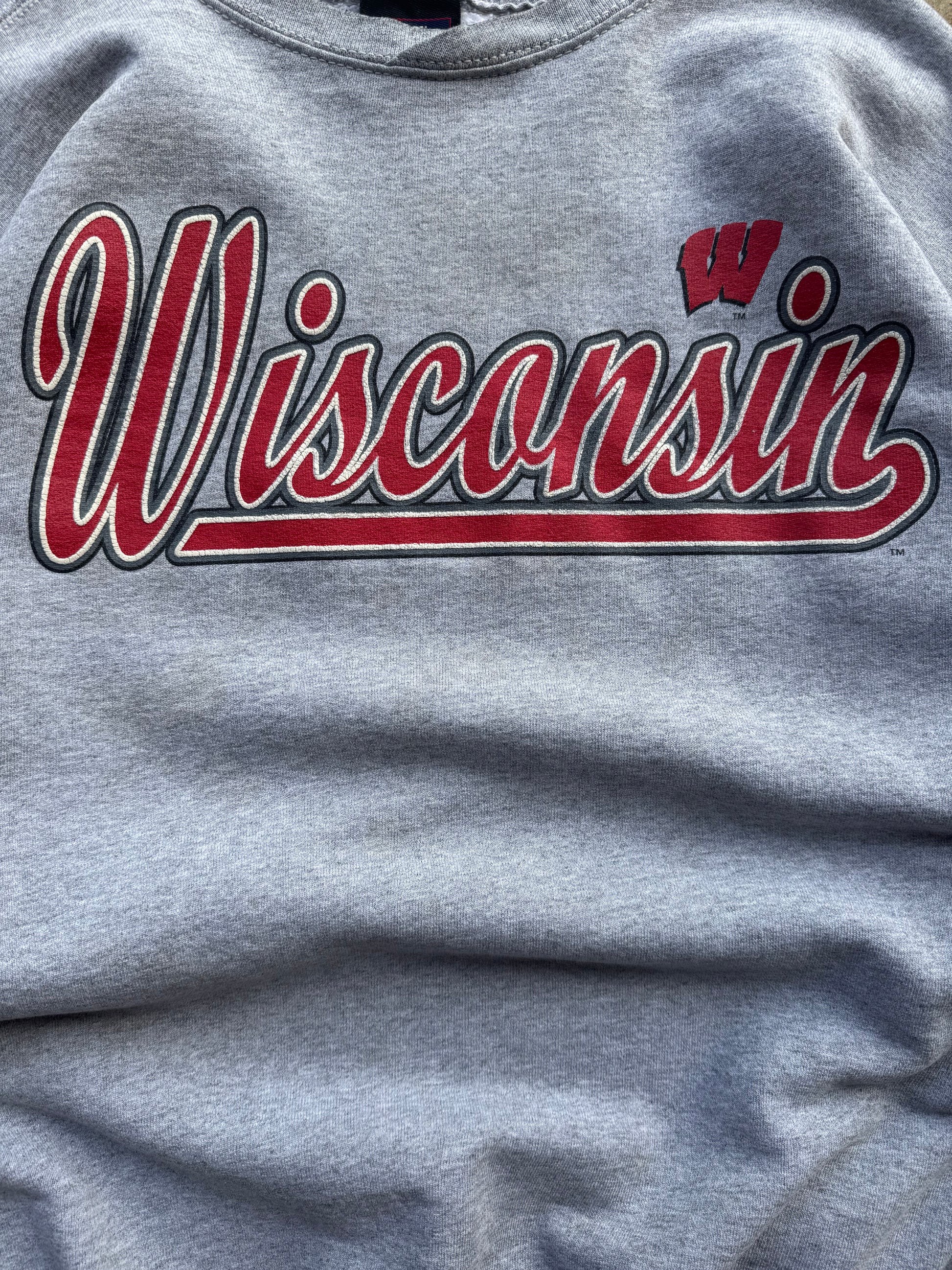 (L) 90s Starter University of Wisconsin Crewneck
